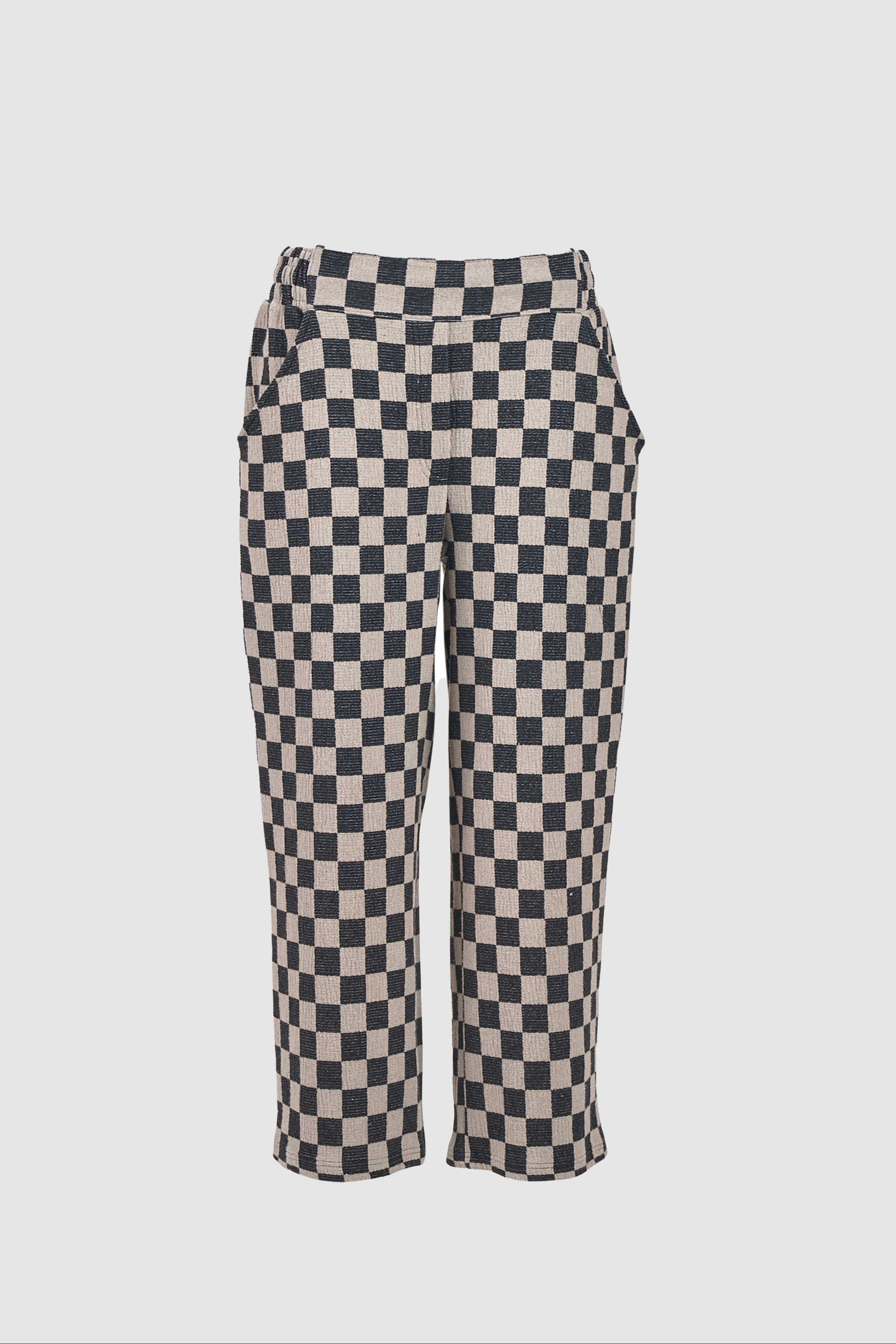 Crincle Trousers in Check