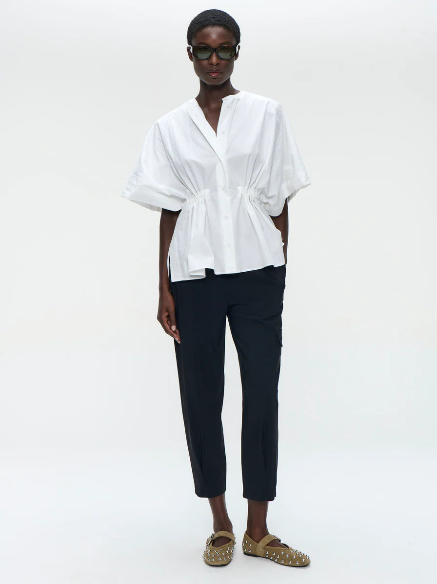 Hiroko Cotton Mix Blouse in White