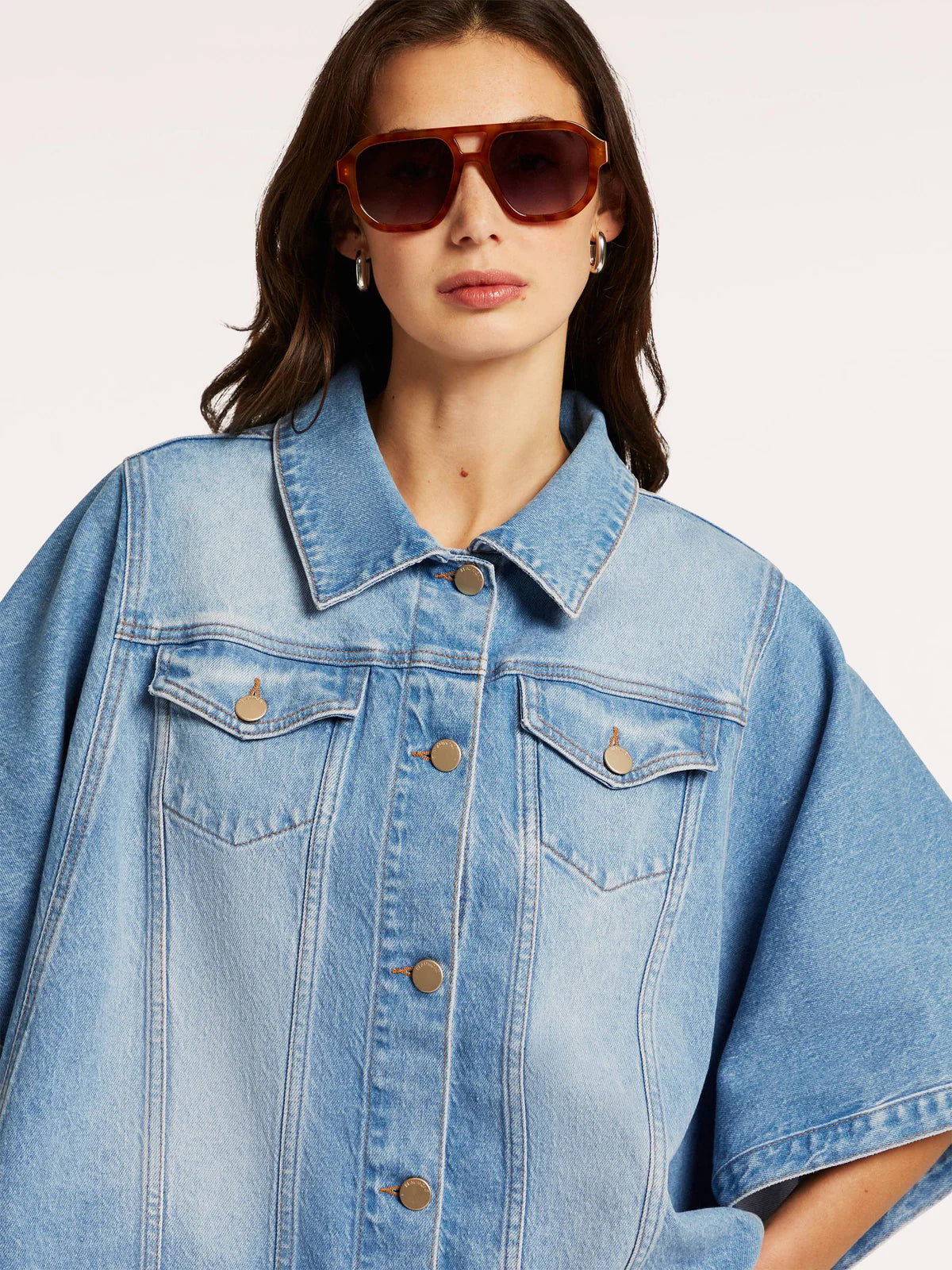 Macey Jacket in Denim Light Blue