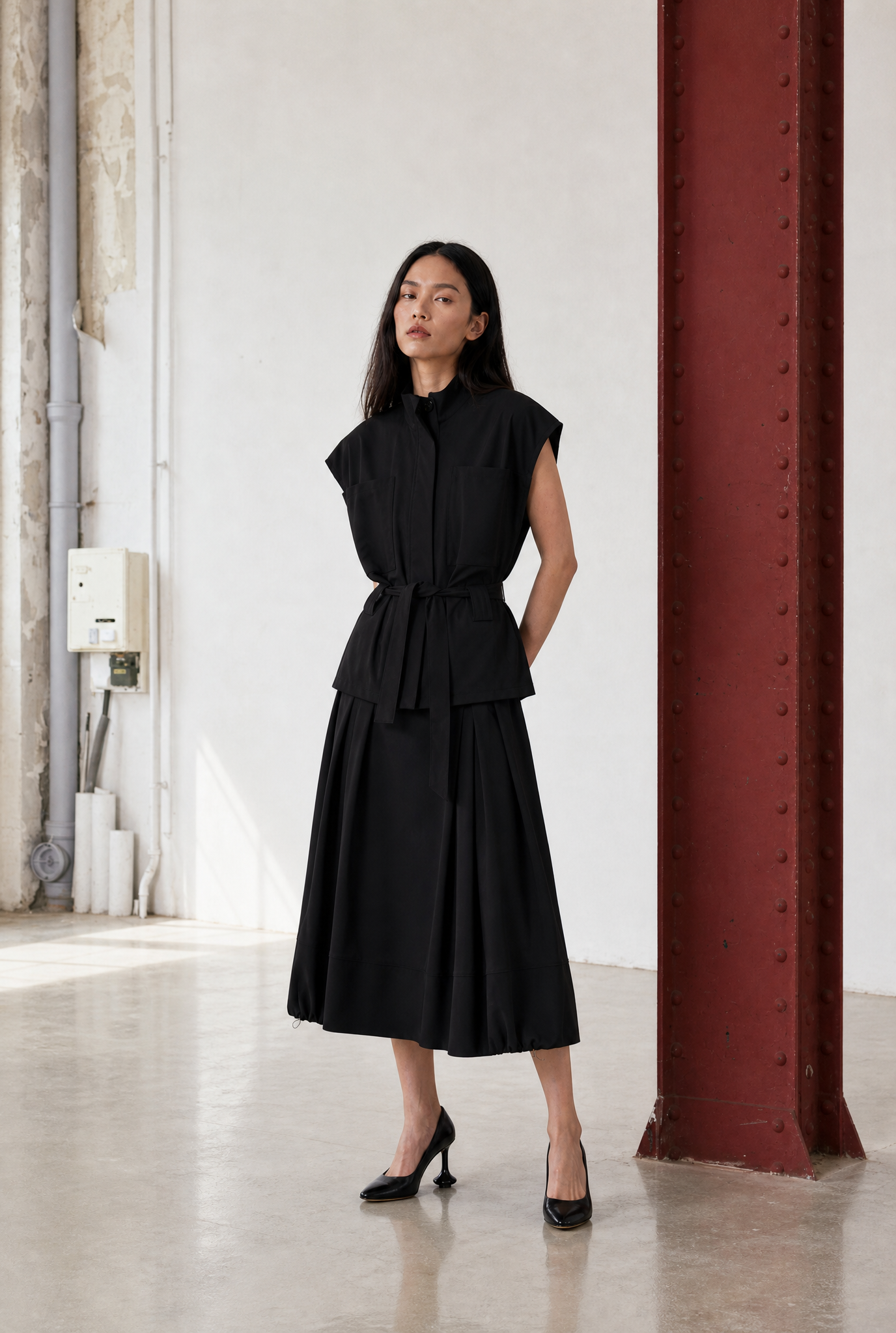 Heide Skirt Technical Jersey in Black