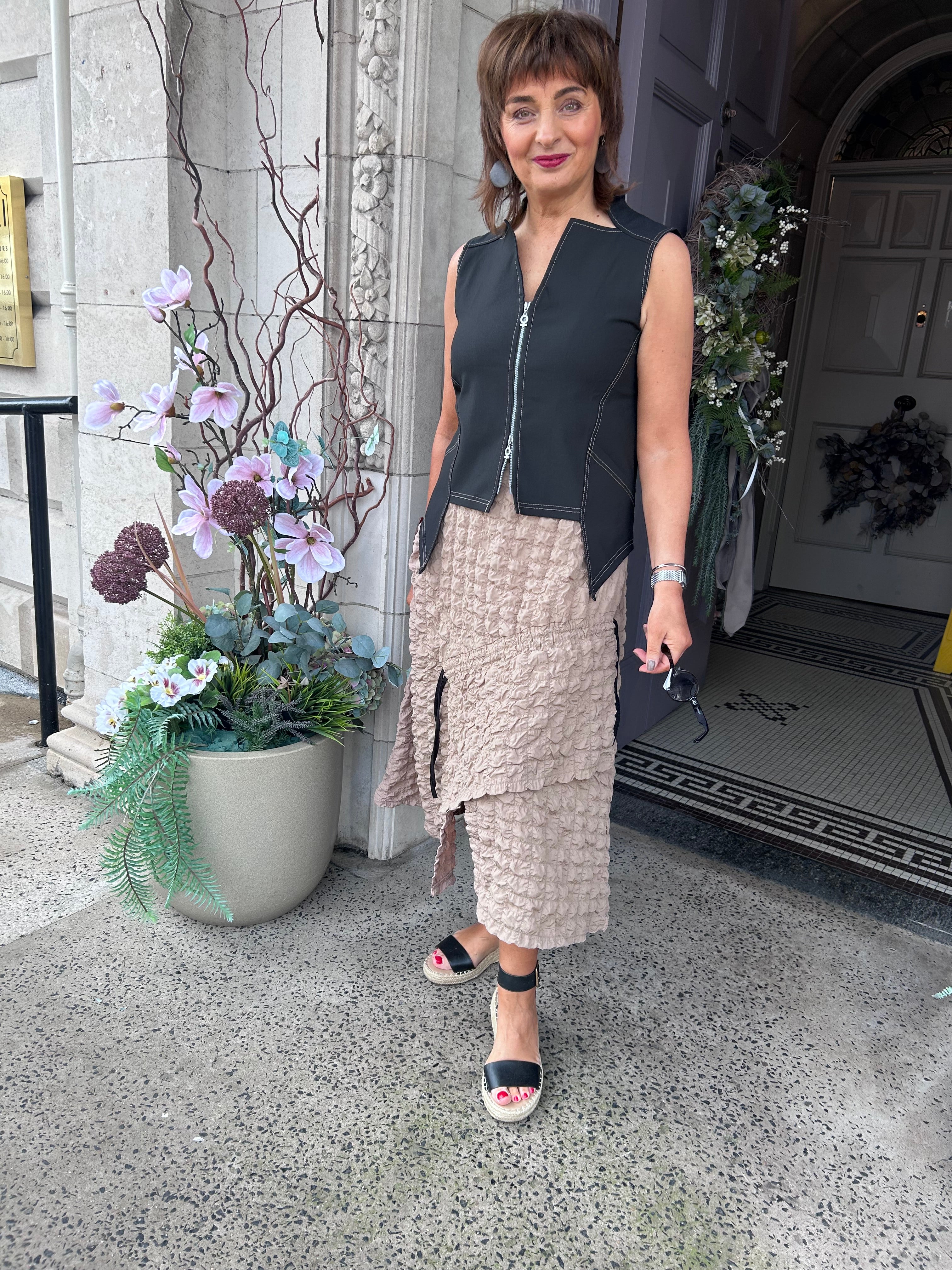 Stretch Waistcoat in Black