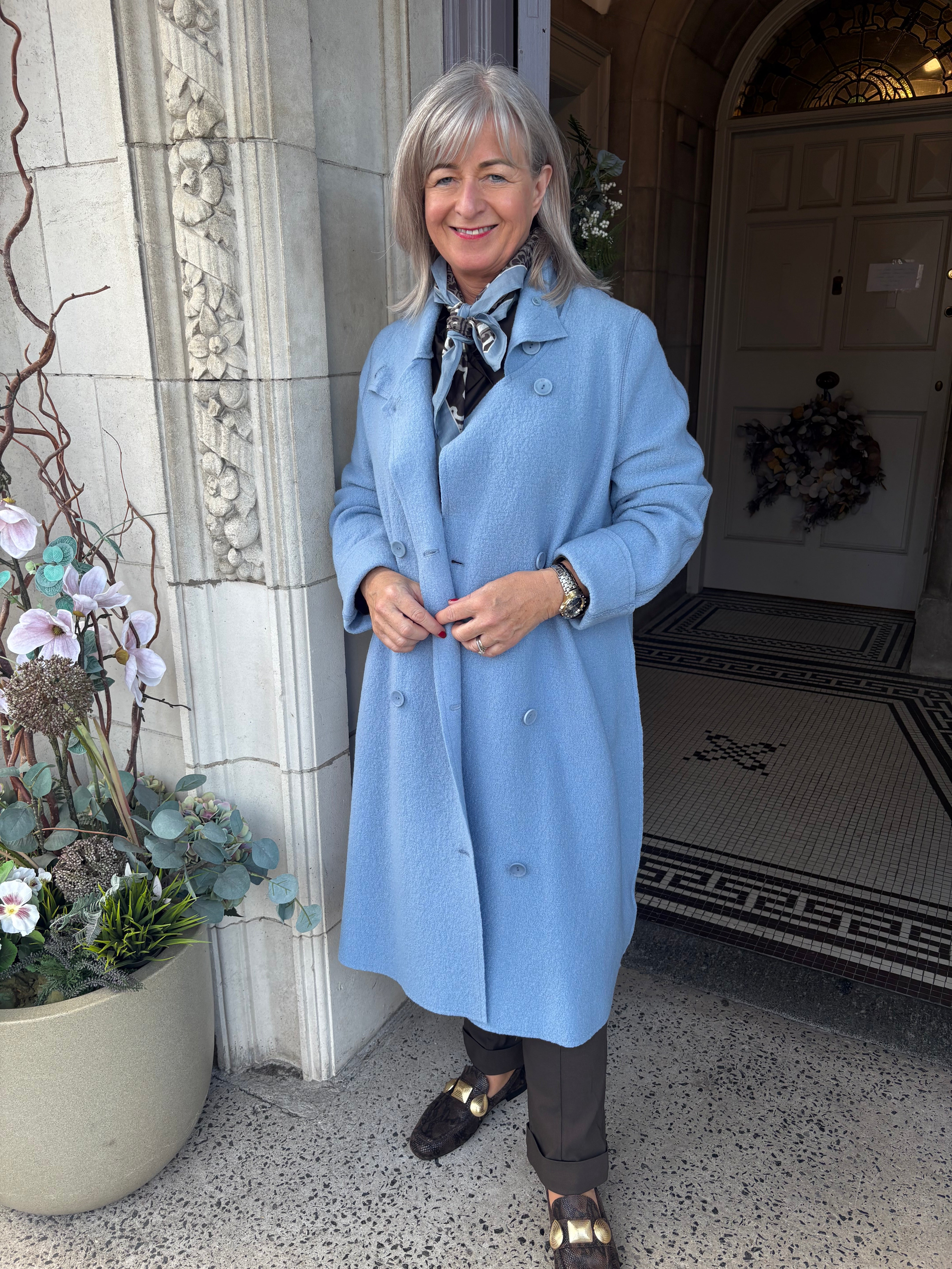 Coat in Light Blue