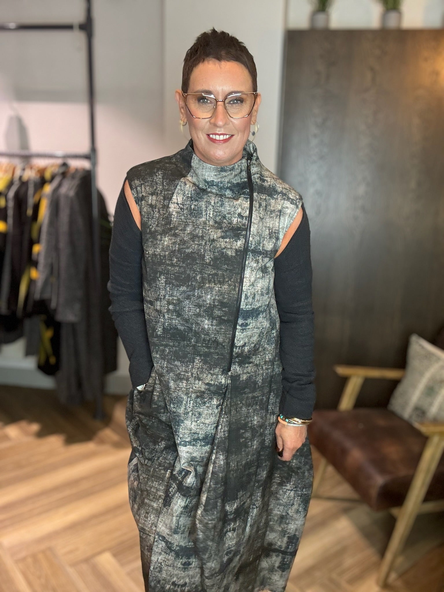 Loa Dress in Rust/Khaki