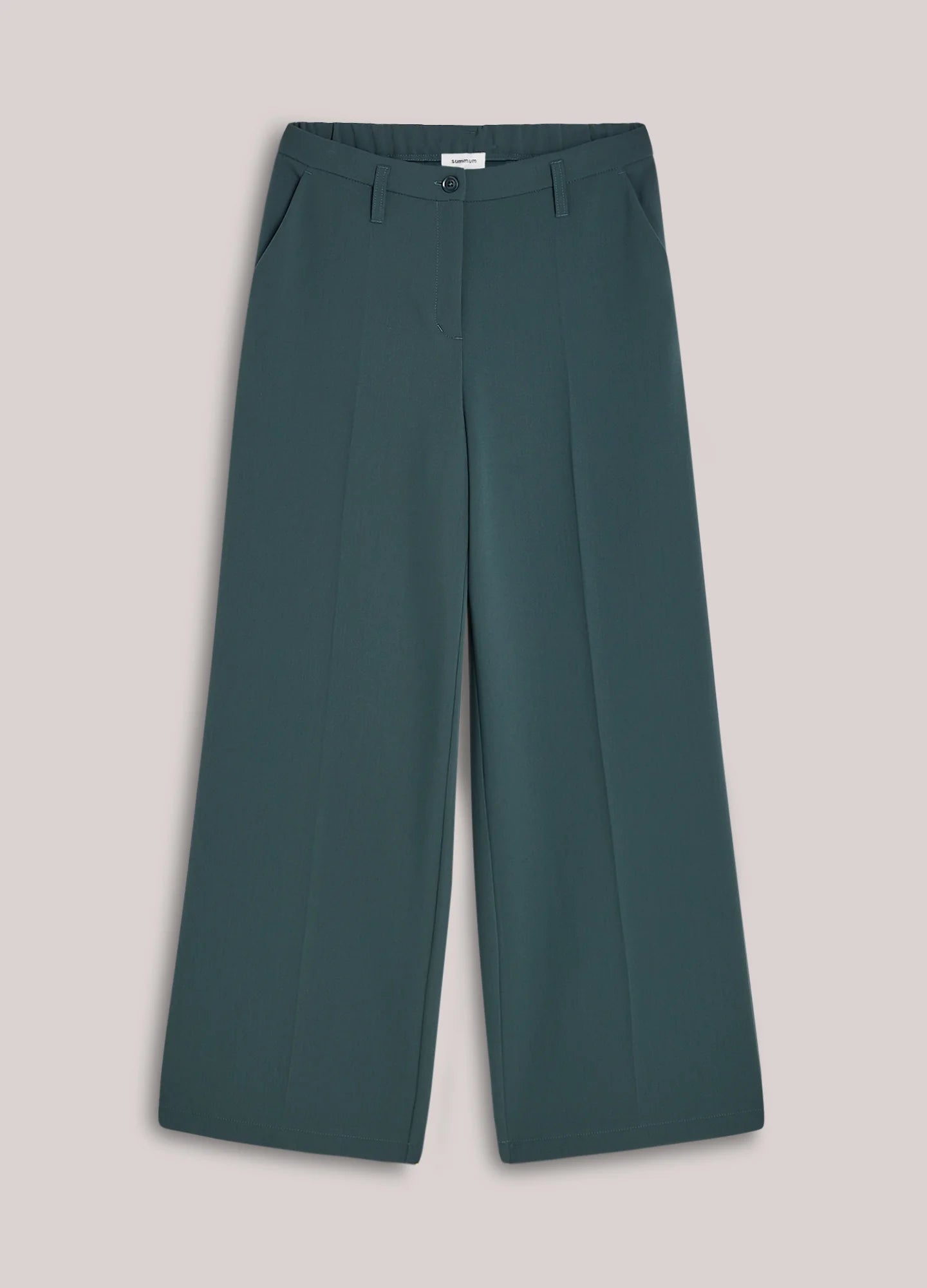 Foam Wide Leg Trouser in Emerald Green