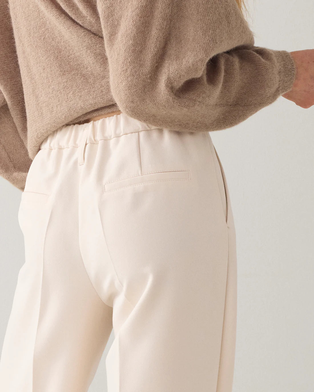 Foam Wide Leg Trouser in Ivory