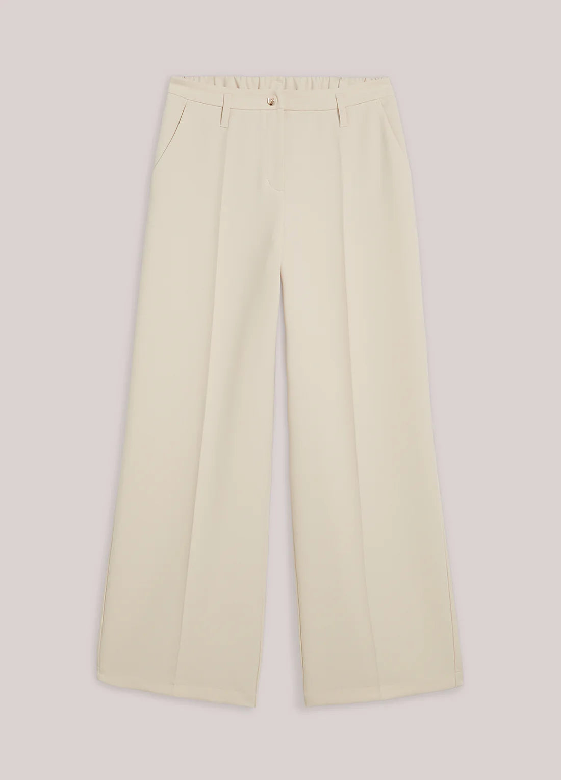 Foam Wide Leg Trouser in Ivory