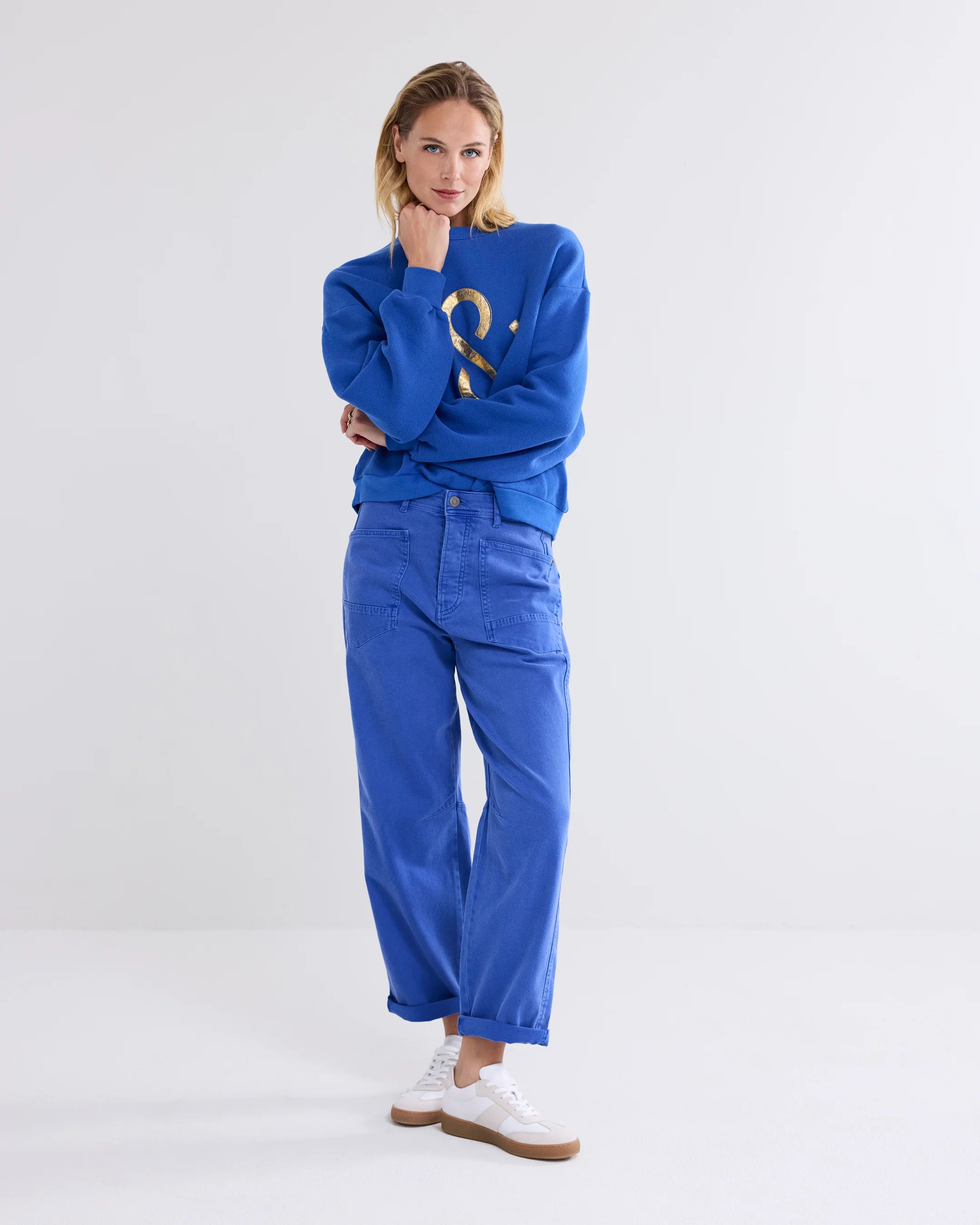 Vintage Cocoon Trouser in Royal Blue