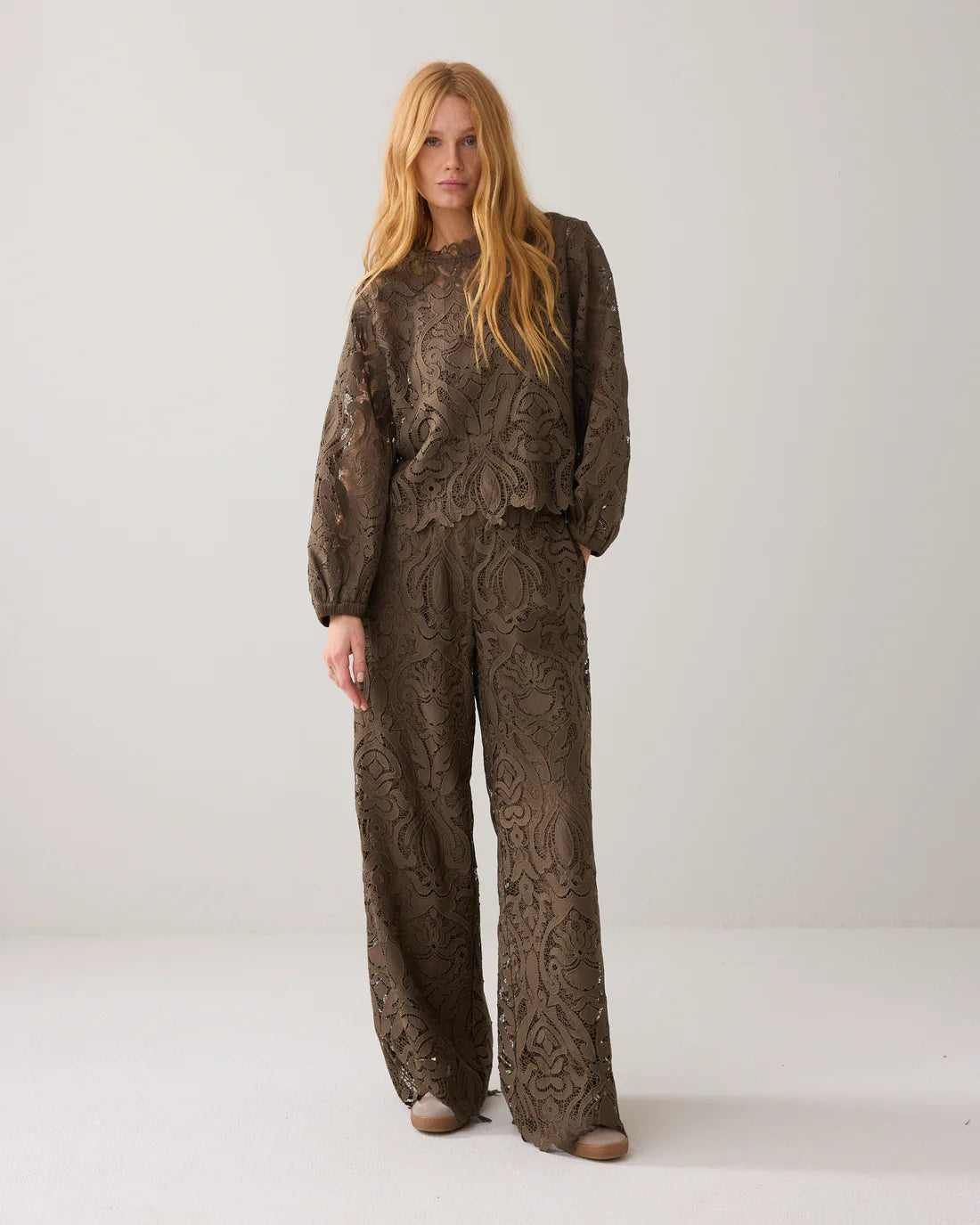 Lace Trousers in Dark Camo