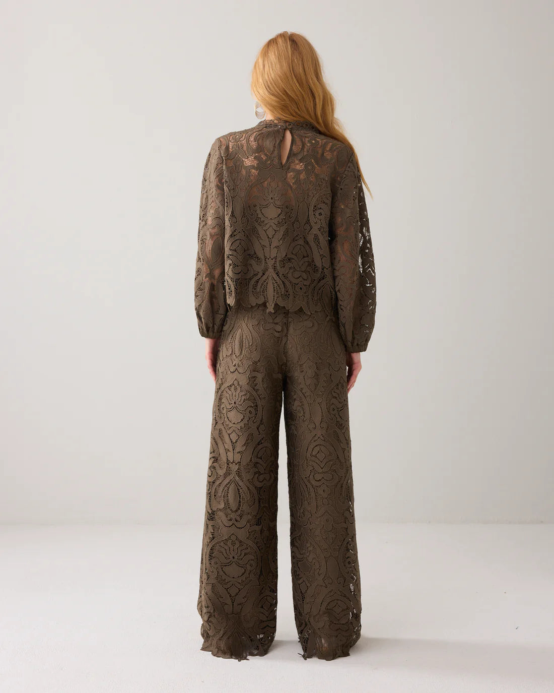 Lace Trousers in Dark Camo