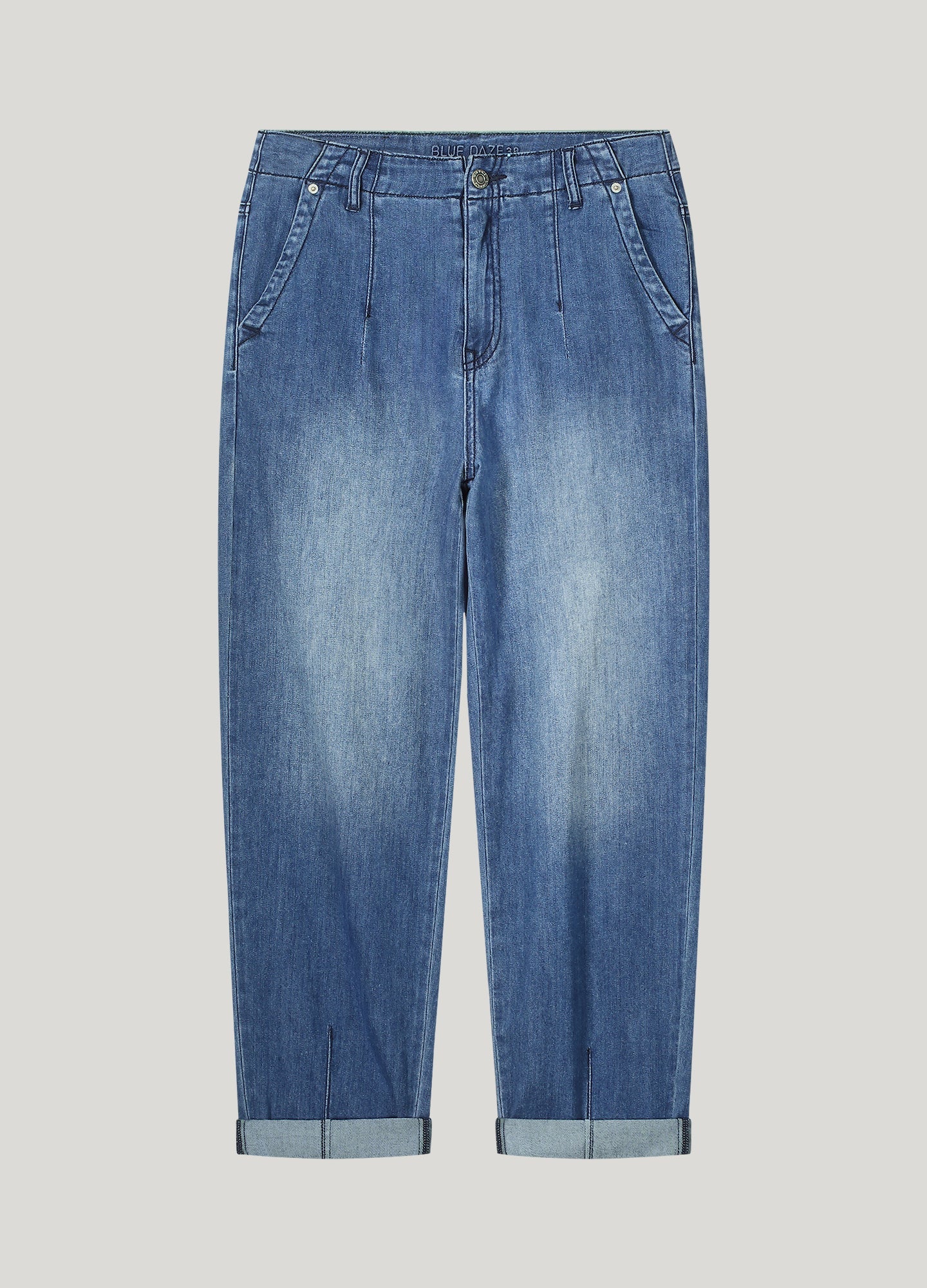 Barrel Fit Stretch Jeans in Denim