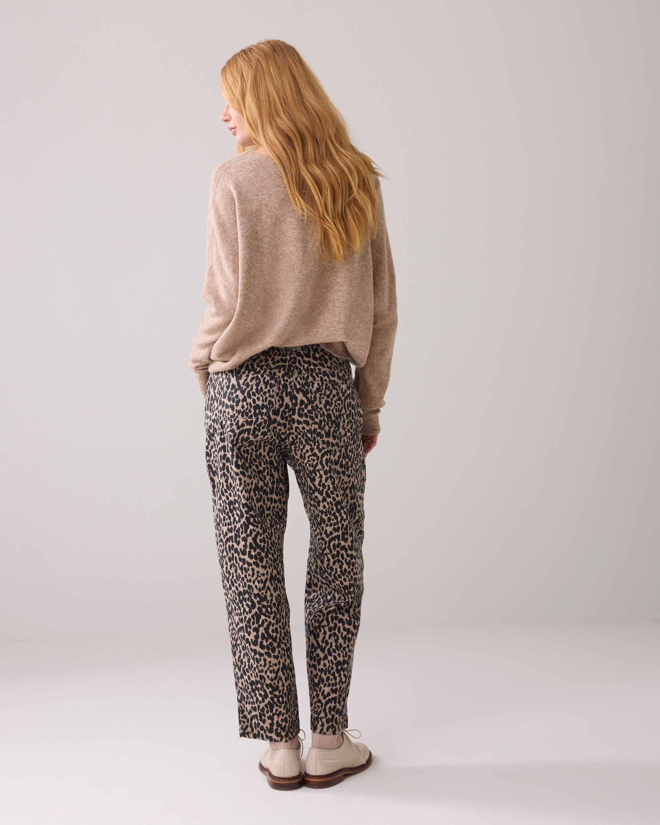 Mom Fit Pant in Leopard Print