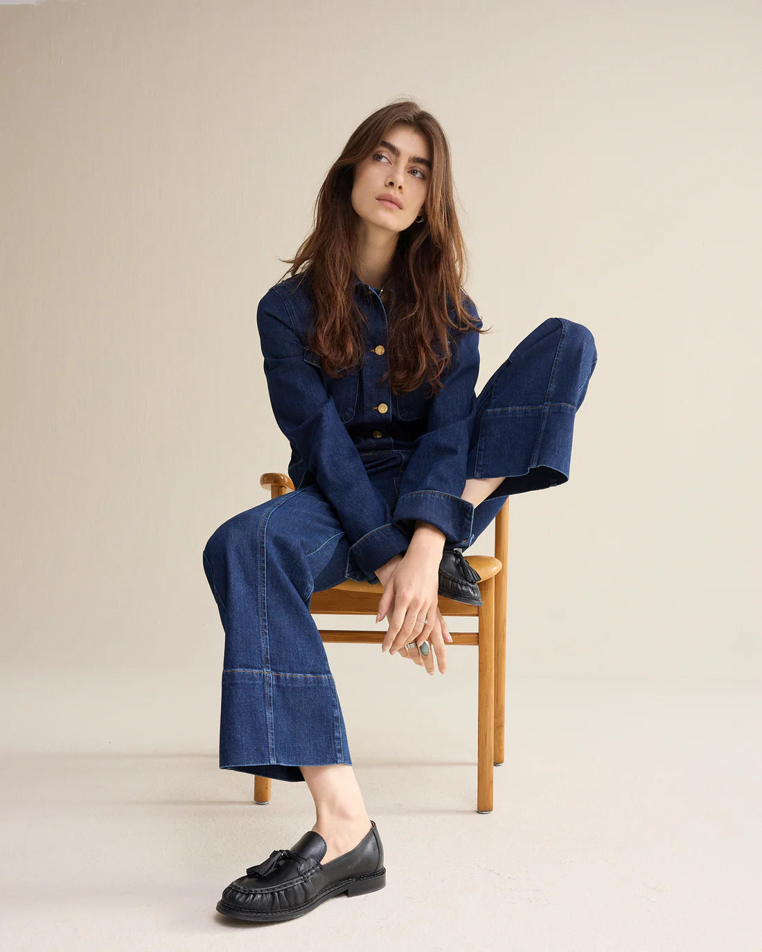 Flared Jeans in Rinse Denim