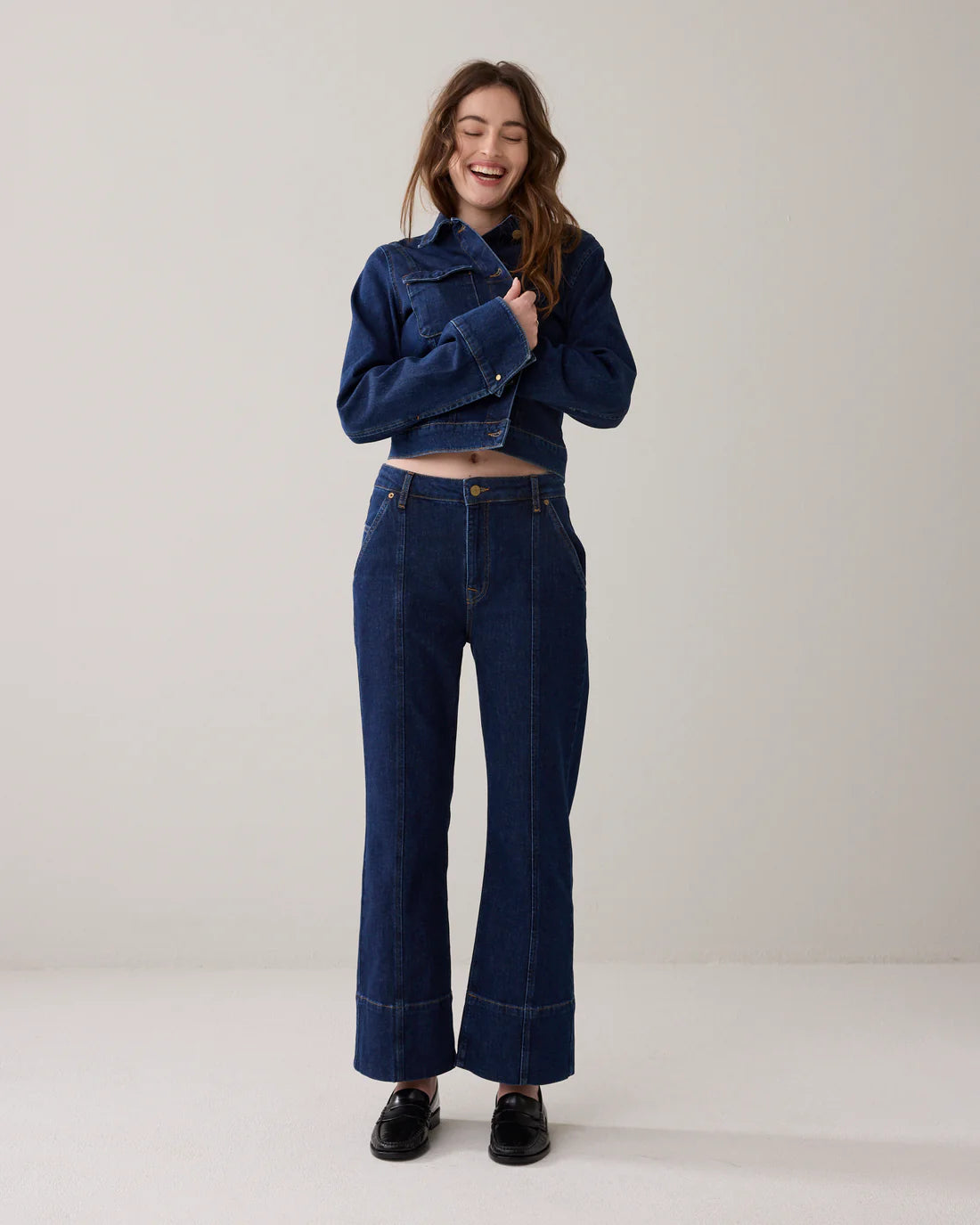 Flared Jeans in Rinse Denim