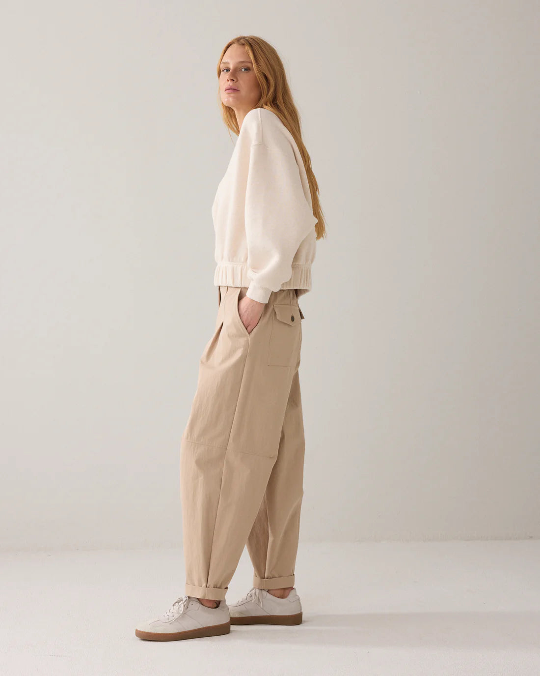 Cocoon Fit Trouser in Alpaca