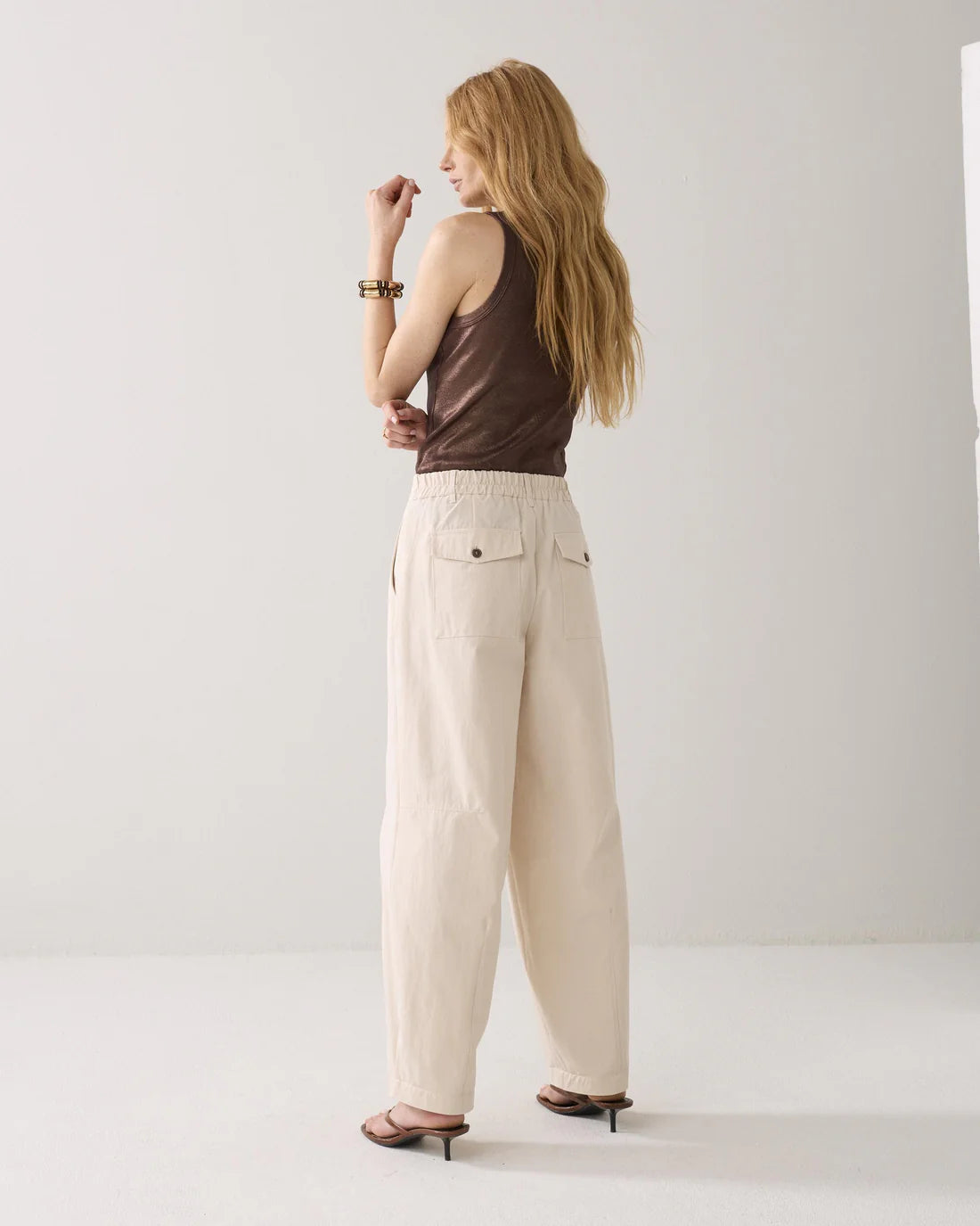 Cocoon Fit Trouser in Ivory