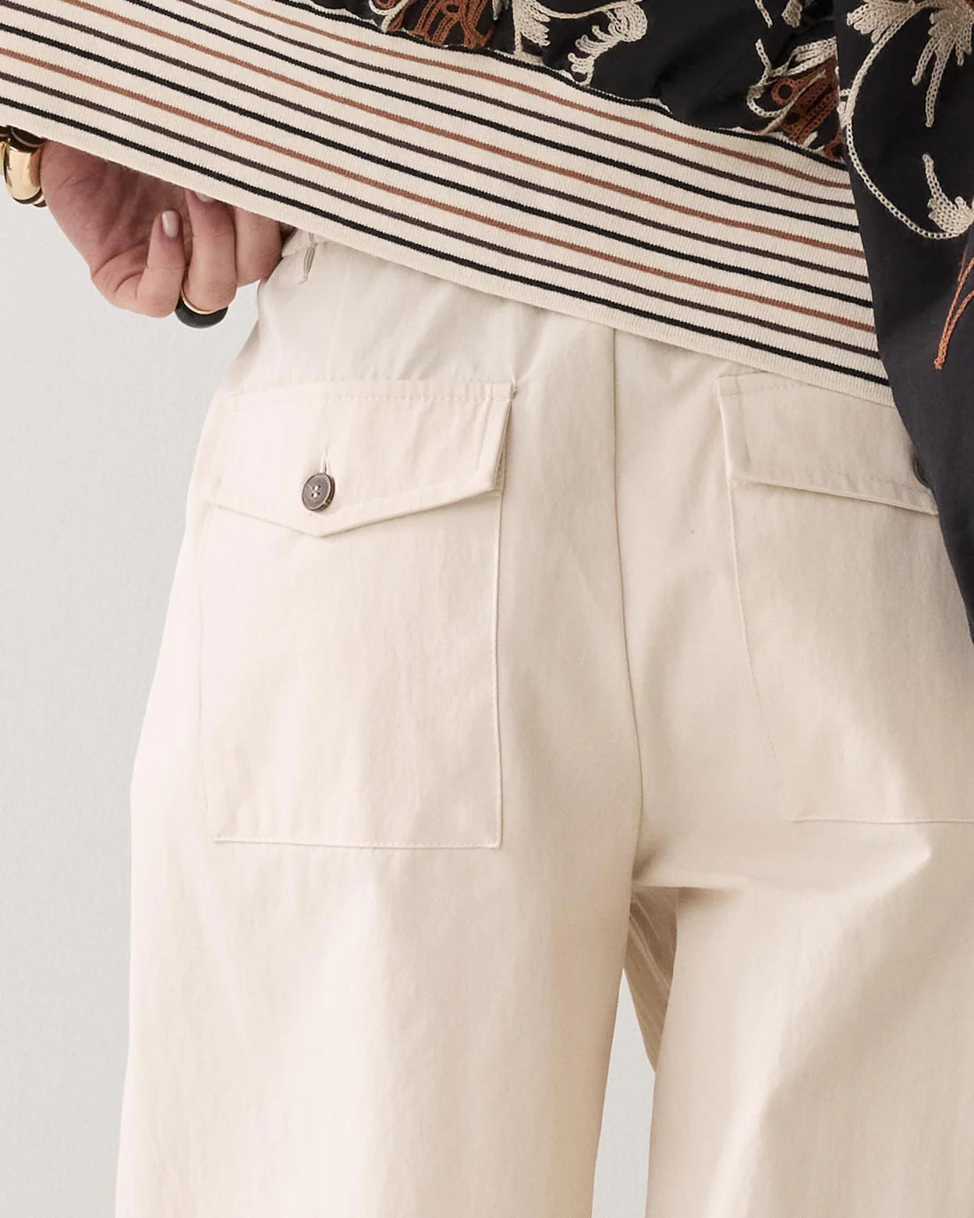 Cocoon Fit Trouser in Ivory