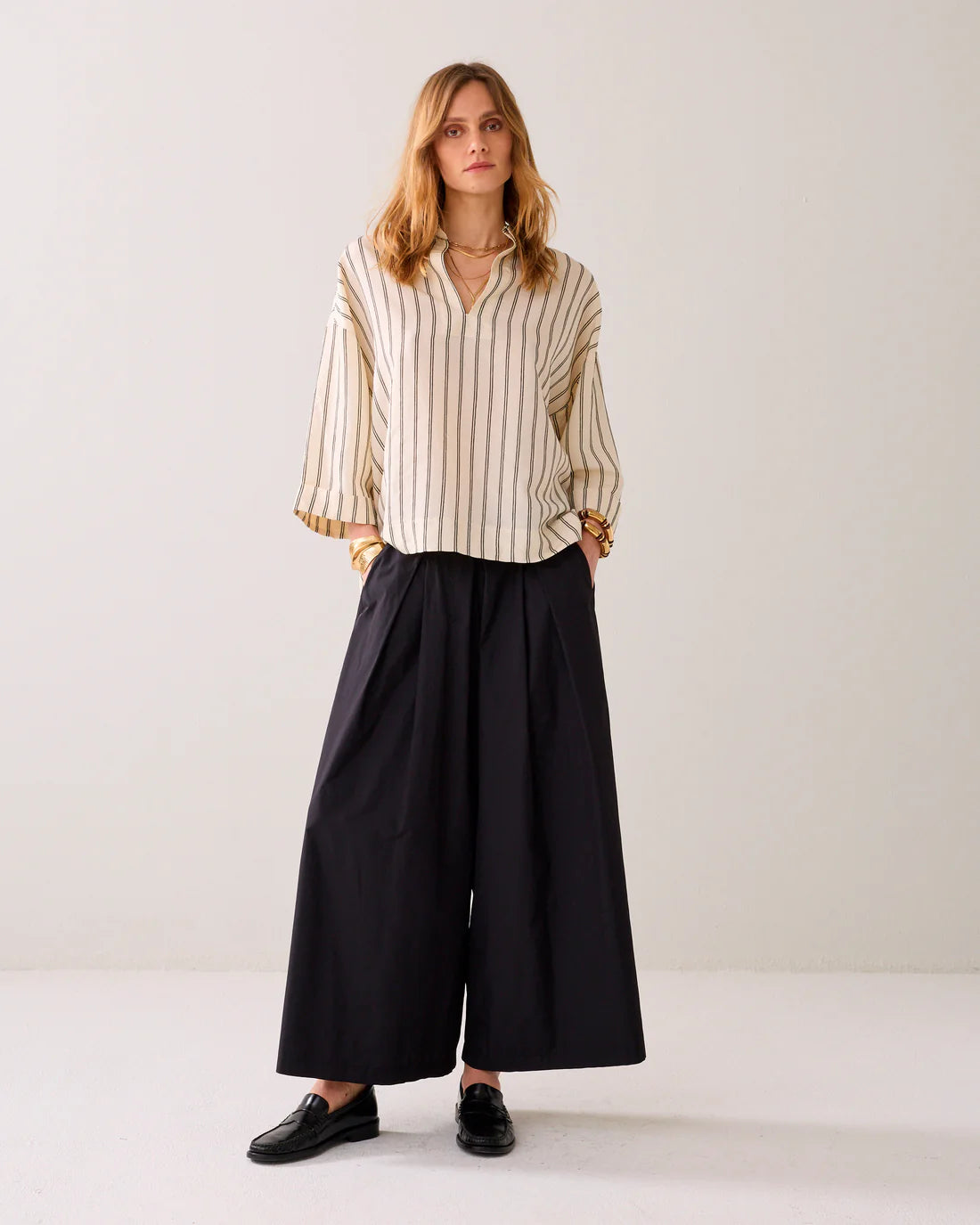 Taffeta Culottes in Black