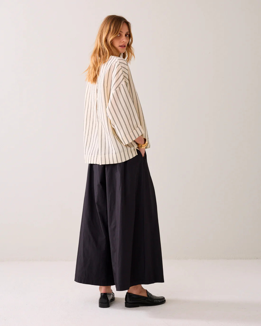 Taffeta Culottes in Black