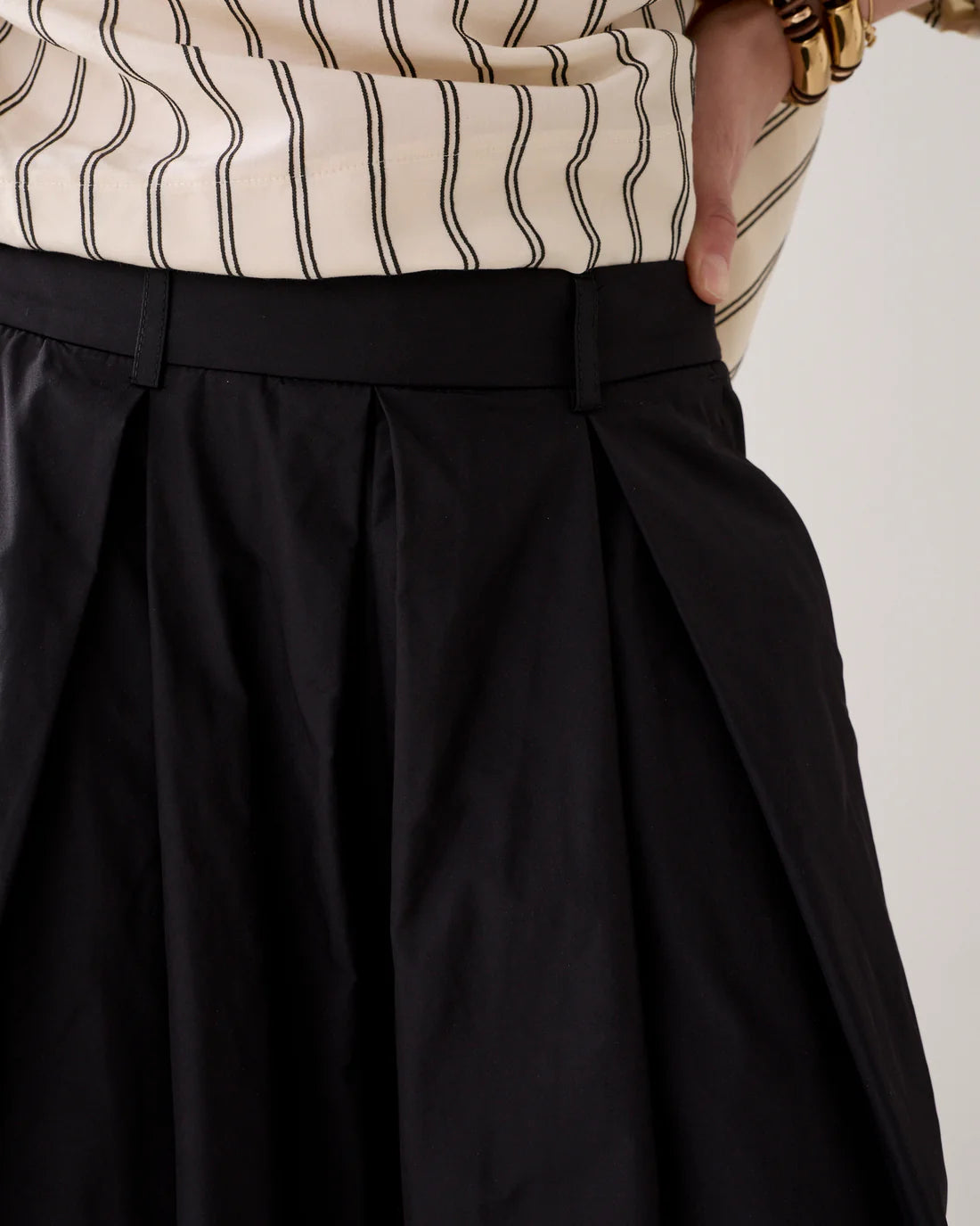 Taffeta Culottes in Black