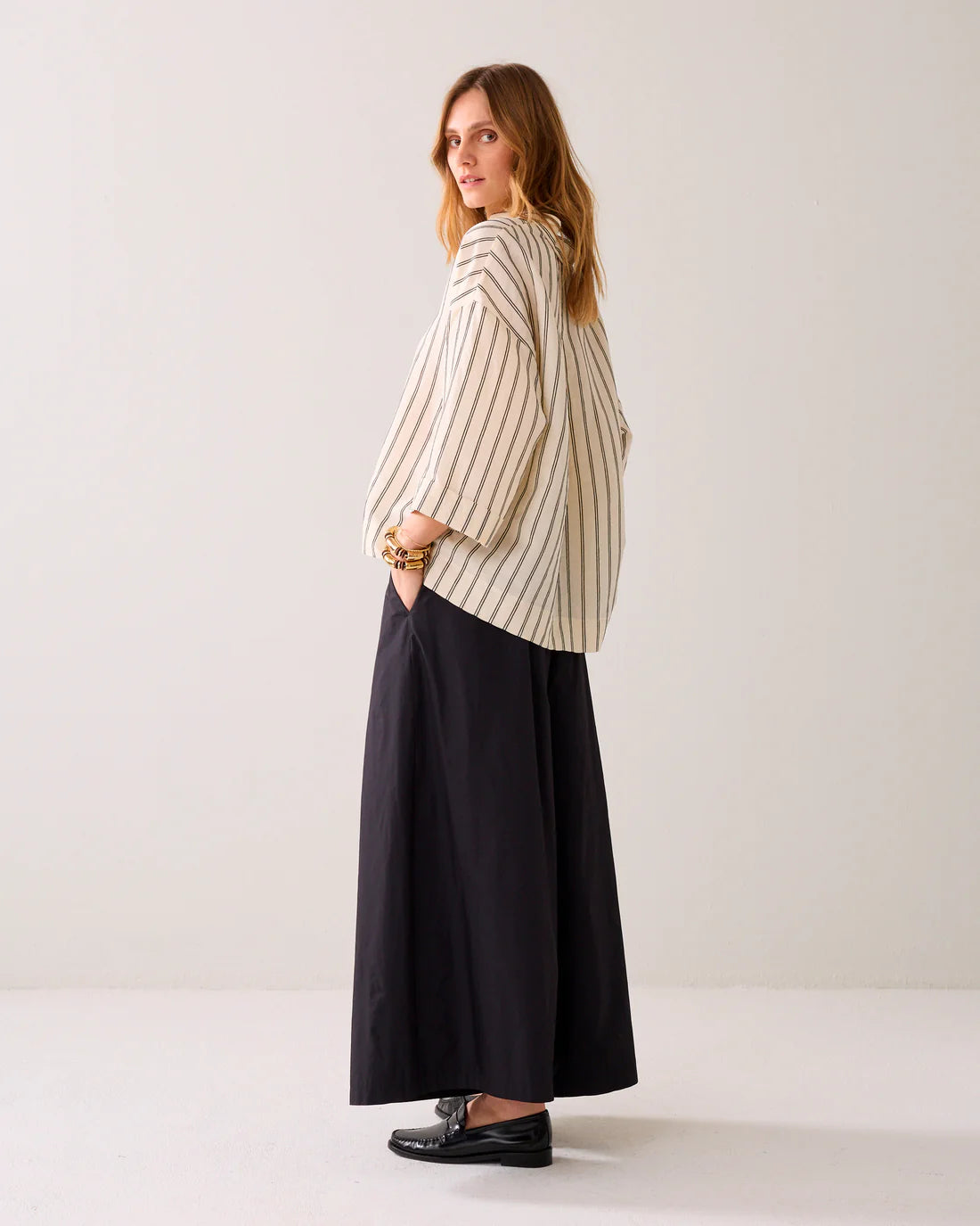 Taffeta Culottes in Black