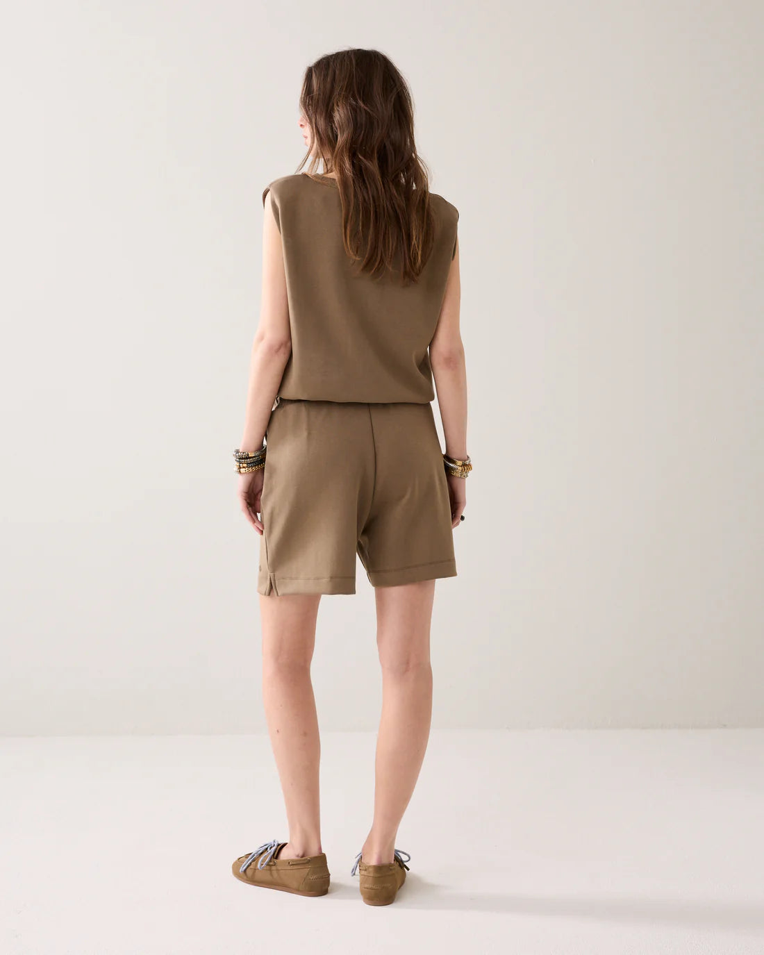 Short Soft Scuba in Dark Clay