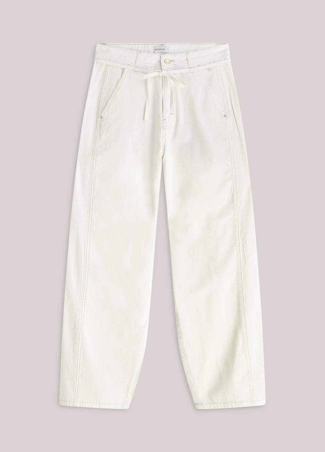 Loose Cocoon Fit Trouser in Off White