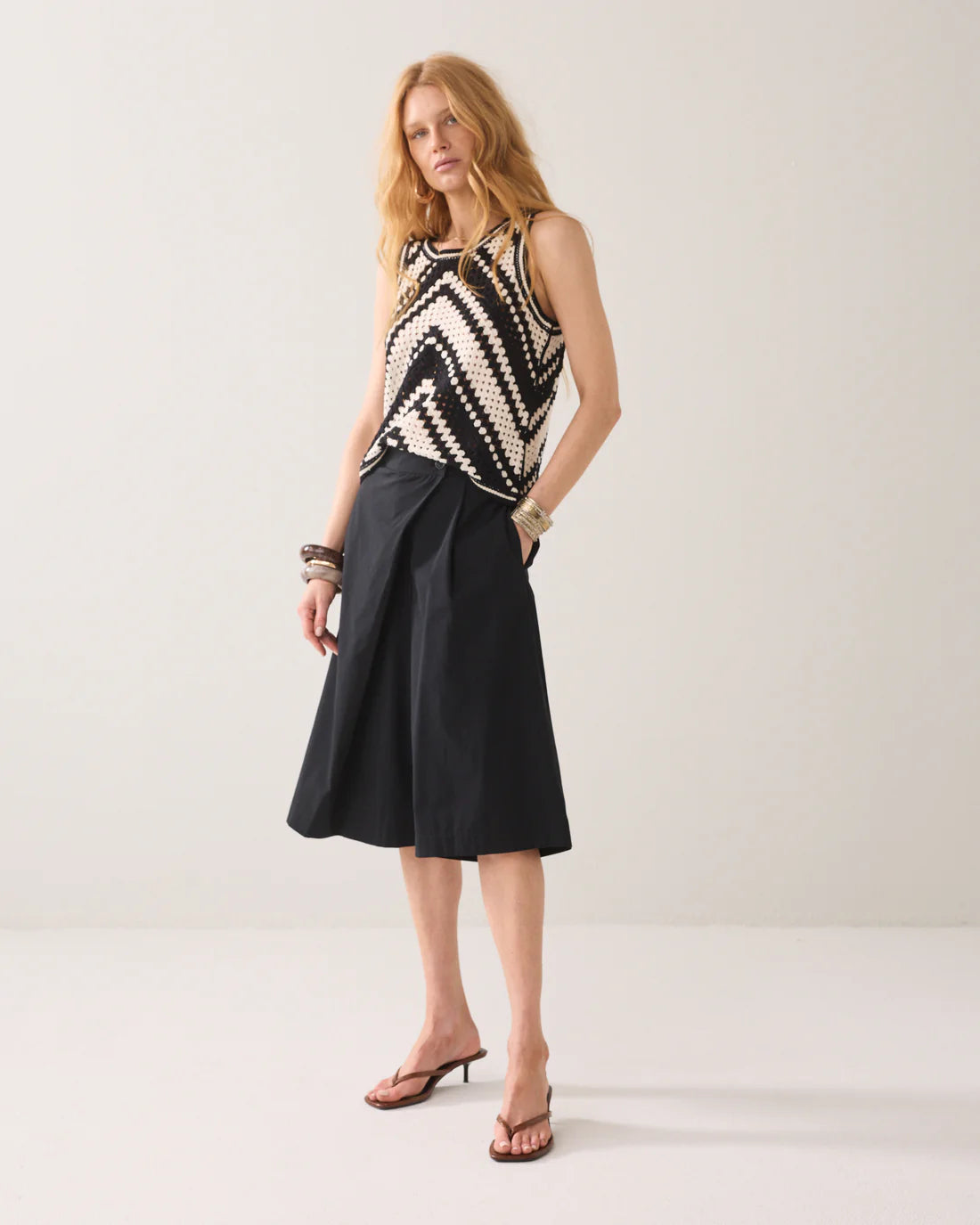 Bermuda Crossover Shorts in Black