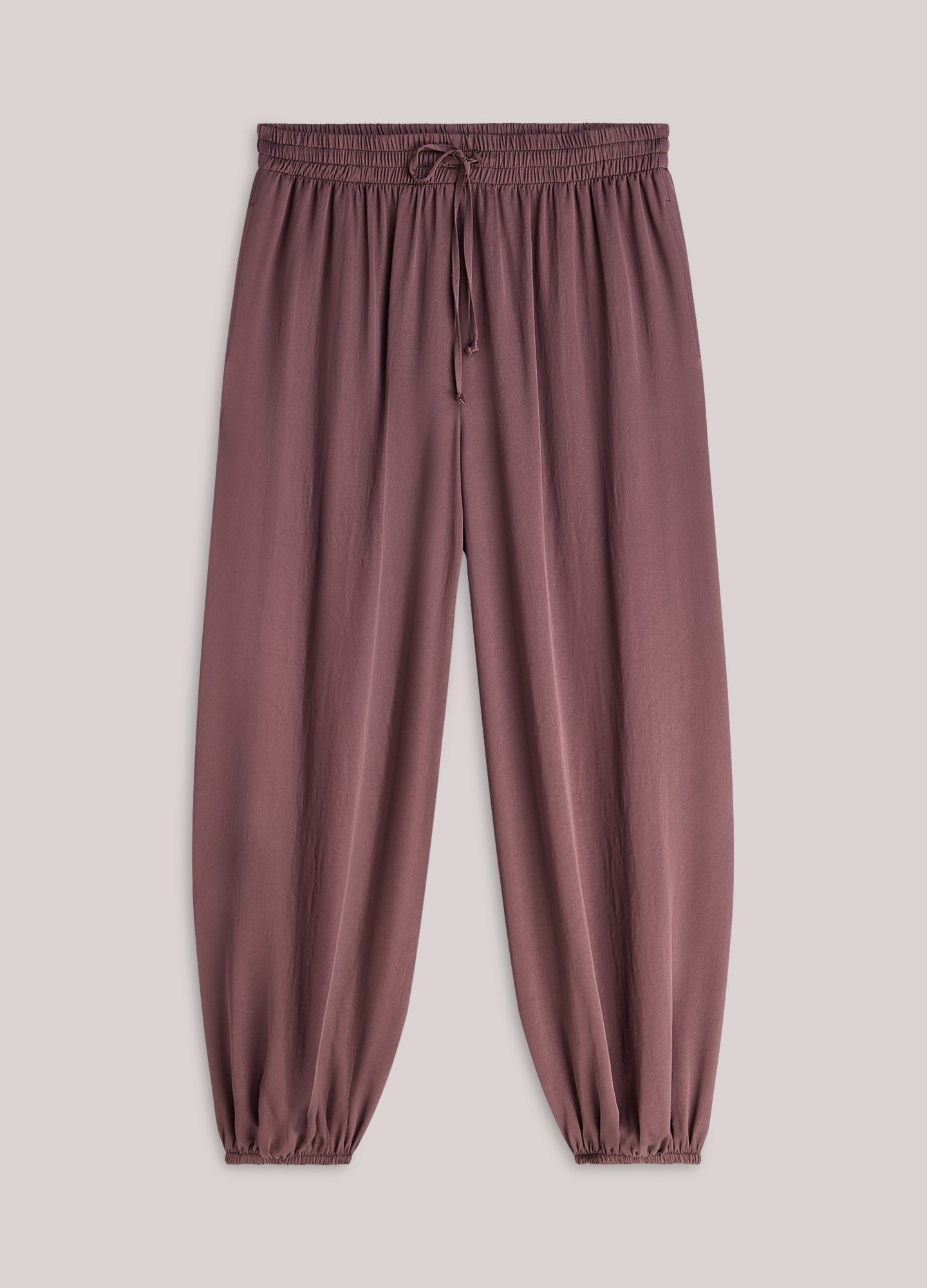 Silky Touch Trousers in Deep Fig