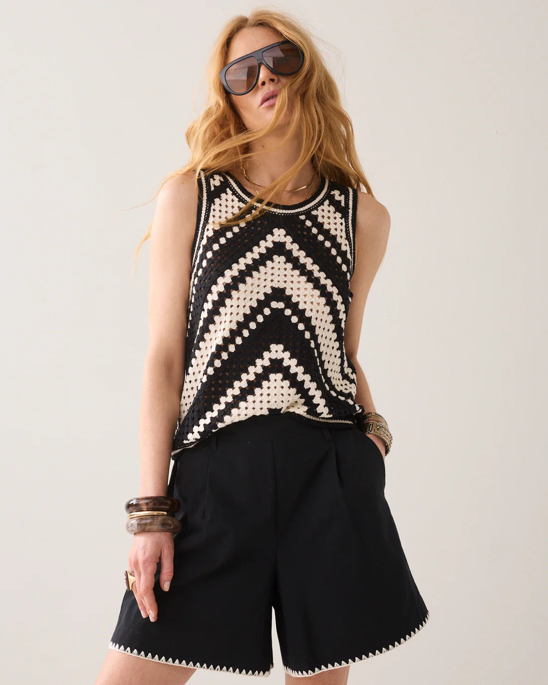 Cotton Shorts in Black