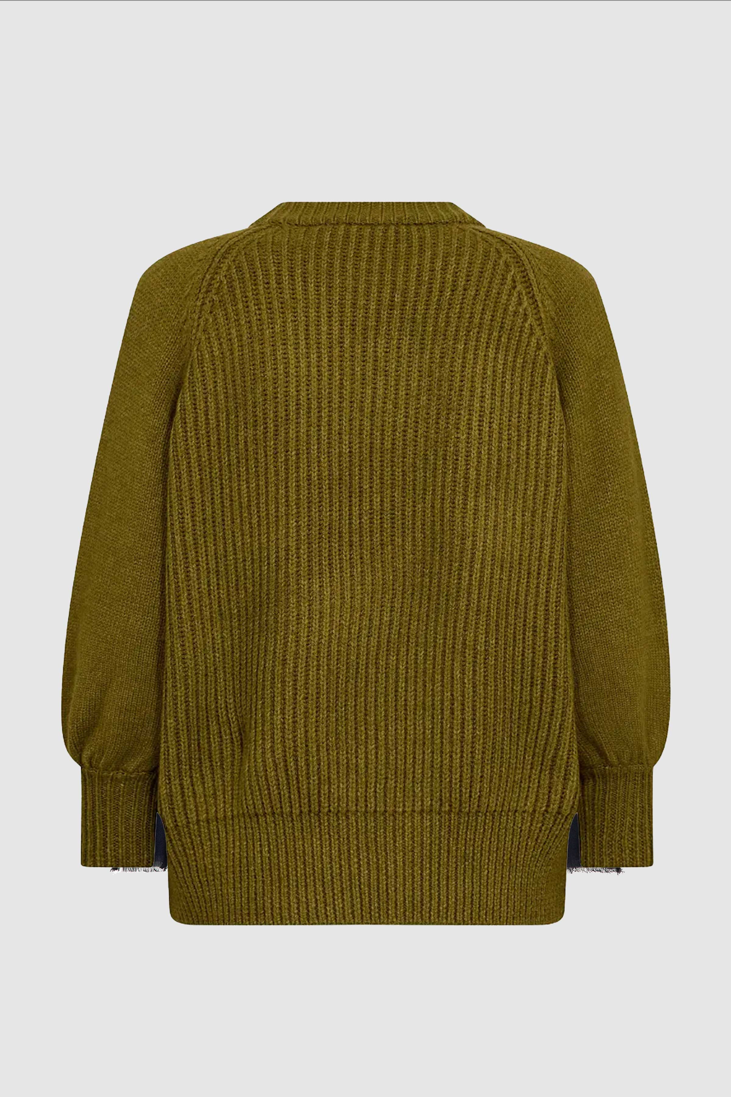 Rowcc Puff Rib Knit in Fern Green