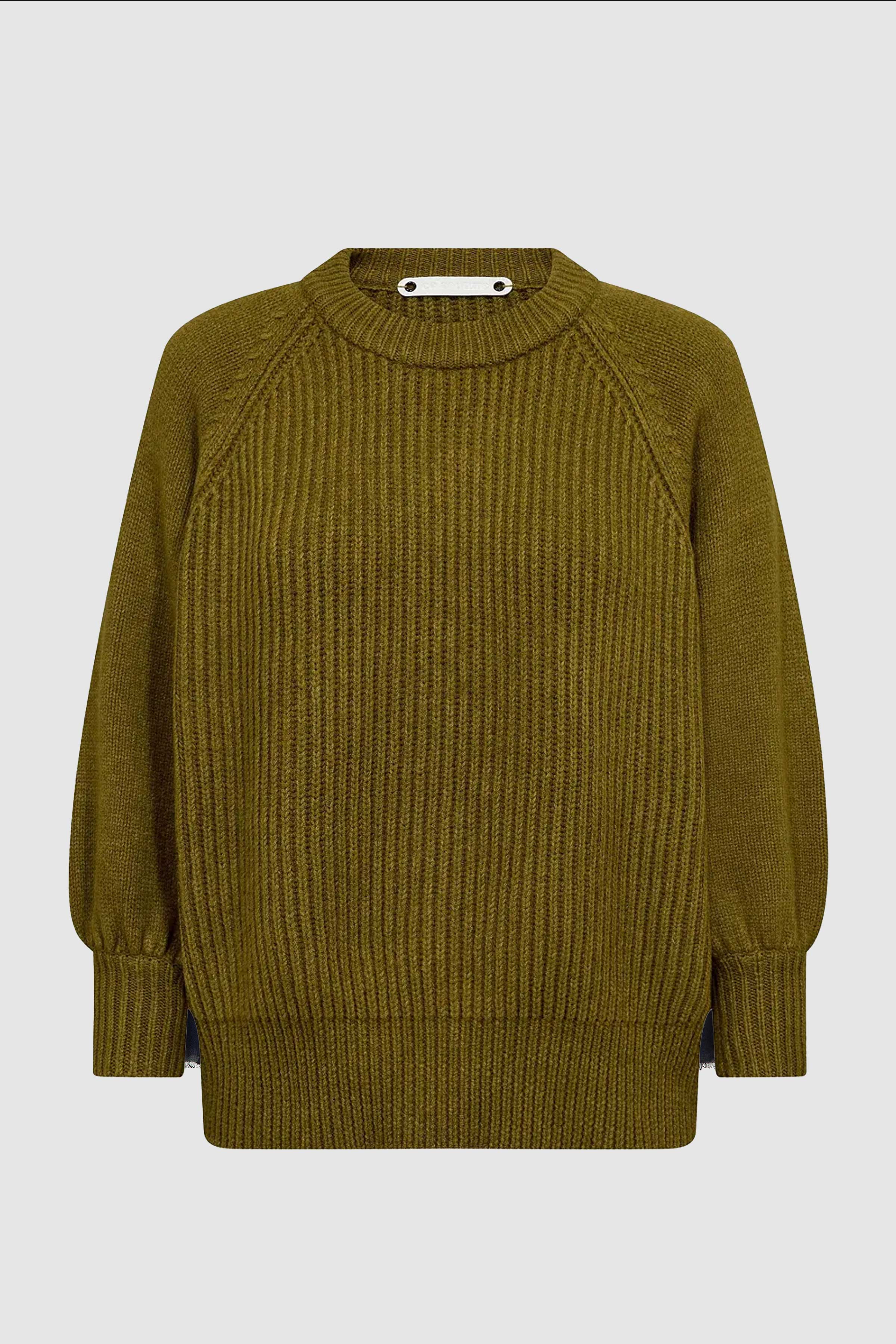 Rowcc Puff Rib Knit in Fern Green