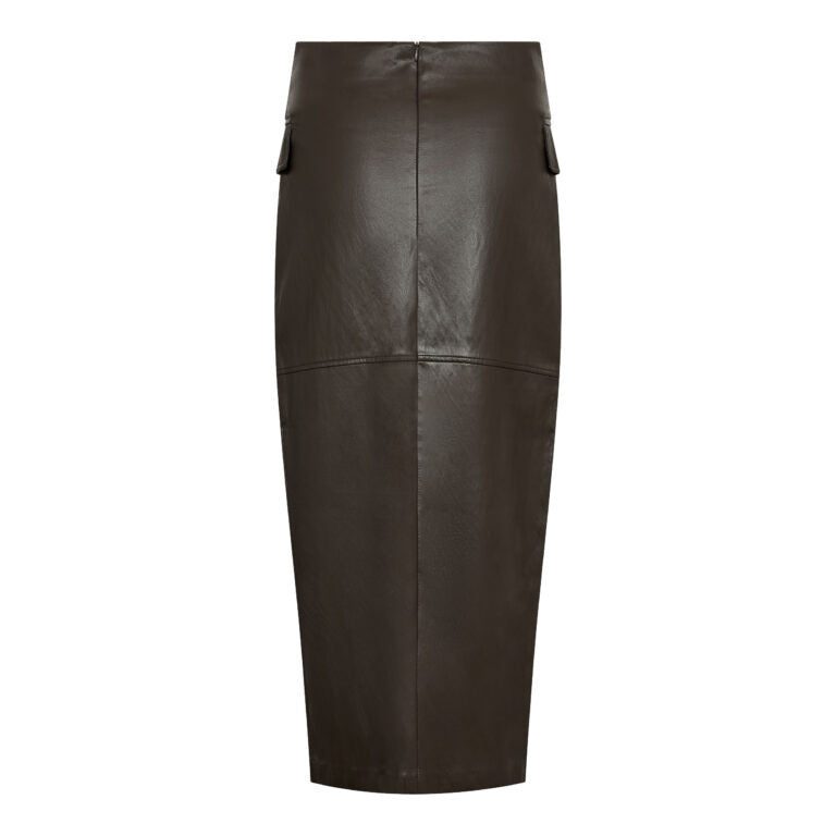 Gittcc Asymmetric Skirt in Dark Brown