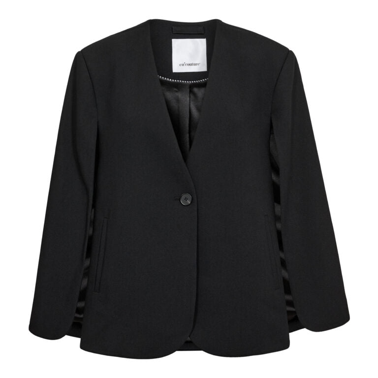 VolaCC Cape Button Blazer in Black
