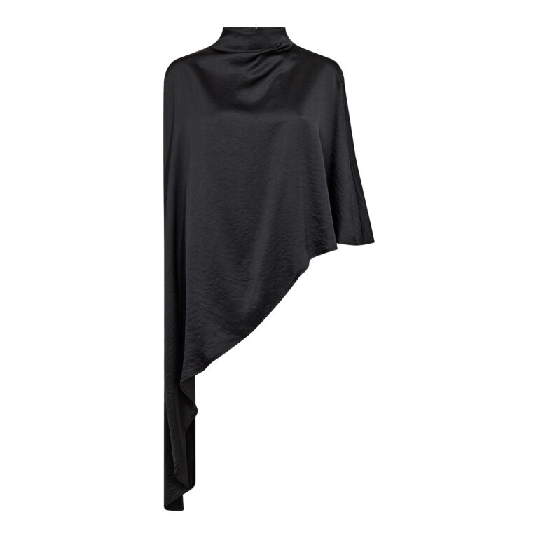 IdunCC Turtle Cape Blouse in Black