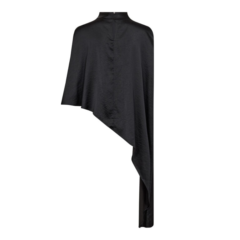 IdunCC Turtle Cape Blouse in Black