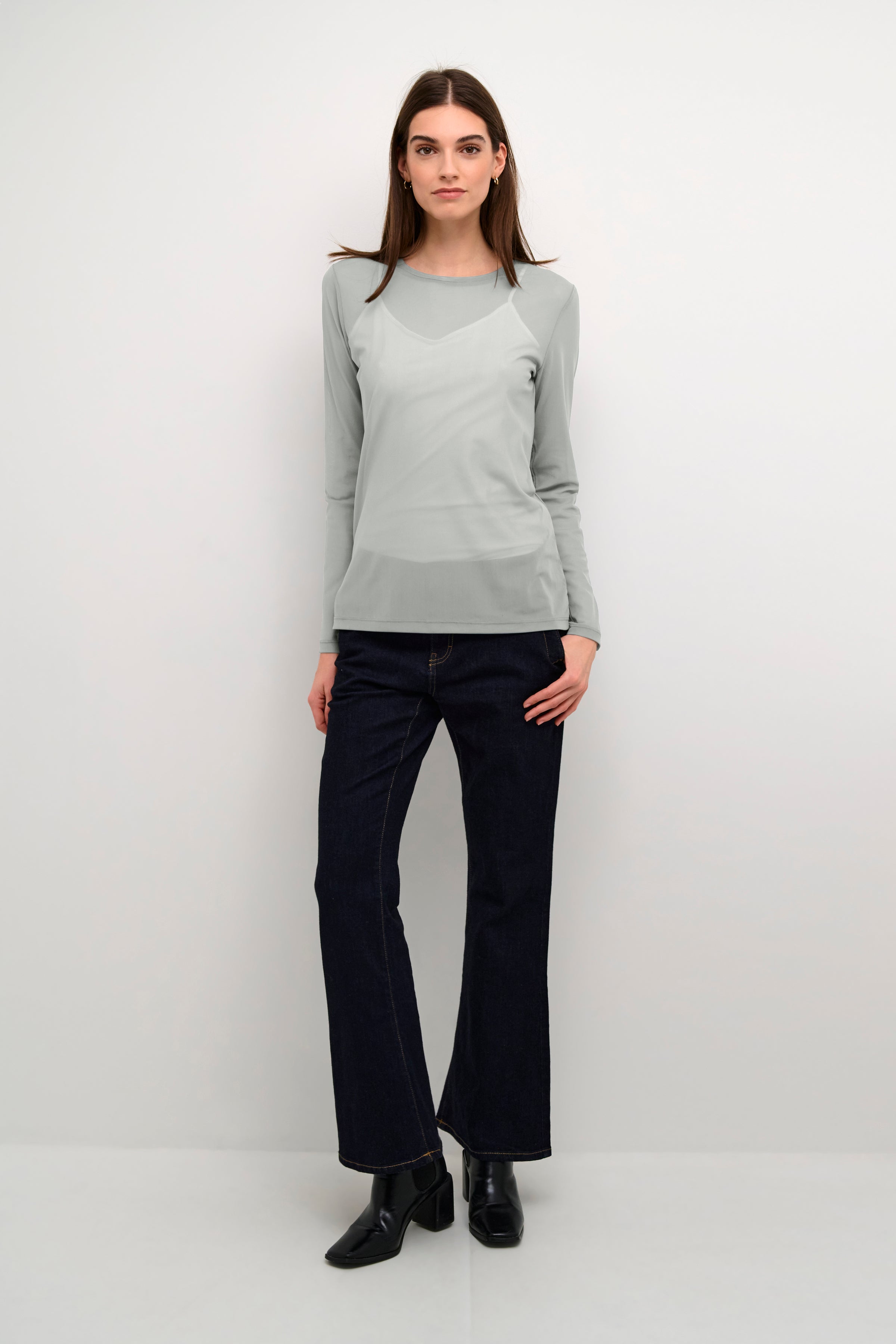 Melida Blouse in Steel Grey