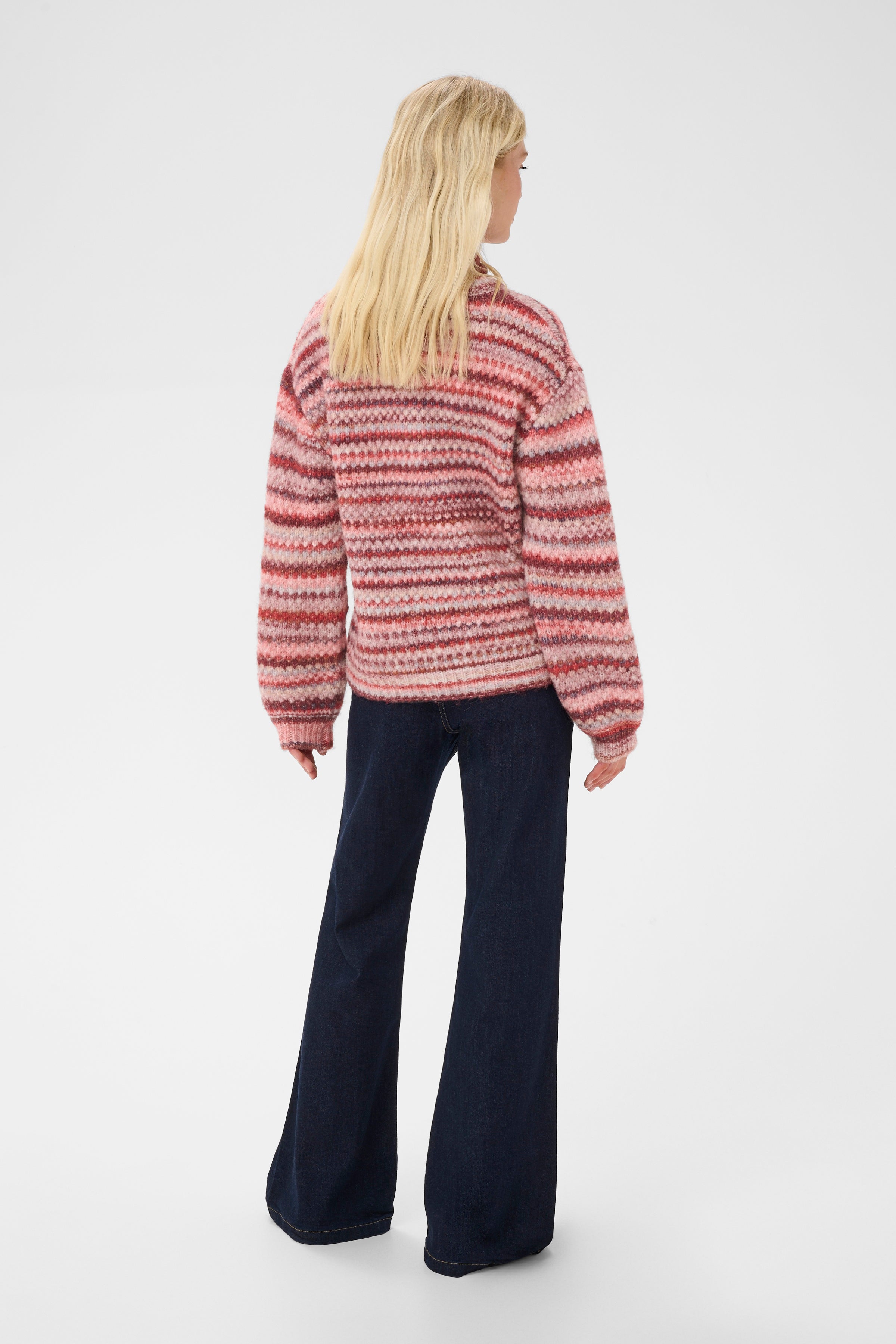 Hazel Pullover in Red Melange Multi