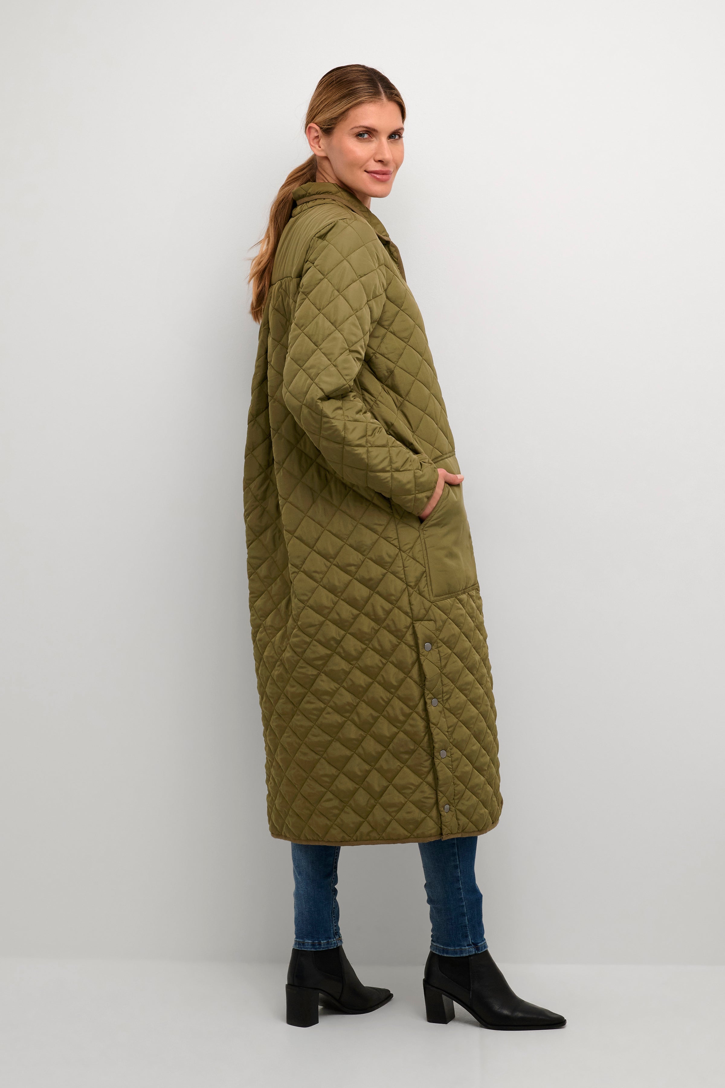 Bash Donia Coat in Burnt Olive