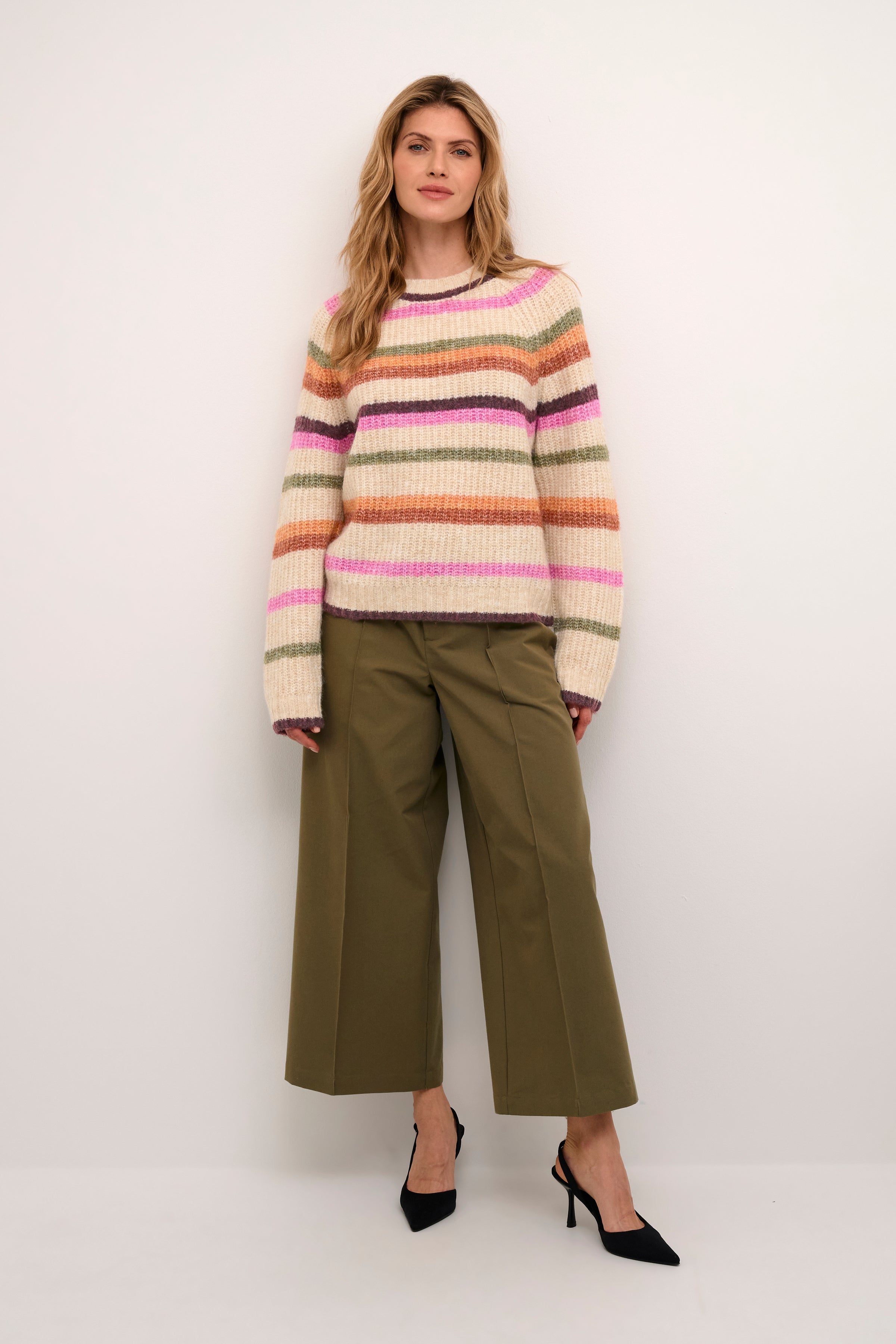 Pinto Kimmy Pullover in Sand with Stripes