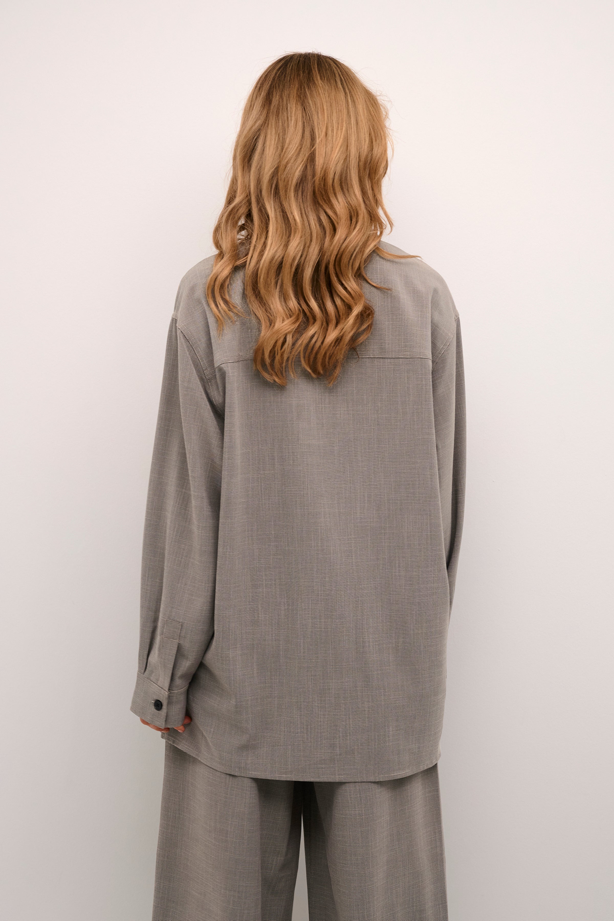 Bartholine Long Shirt in Dune Check