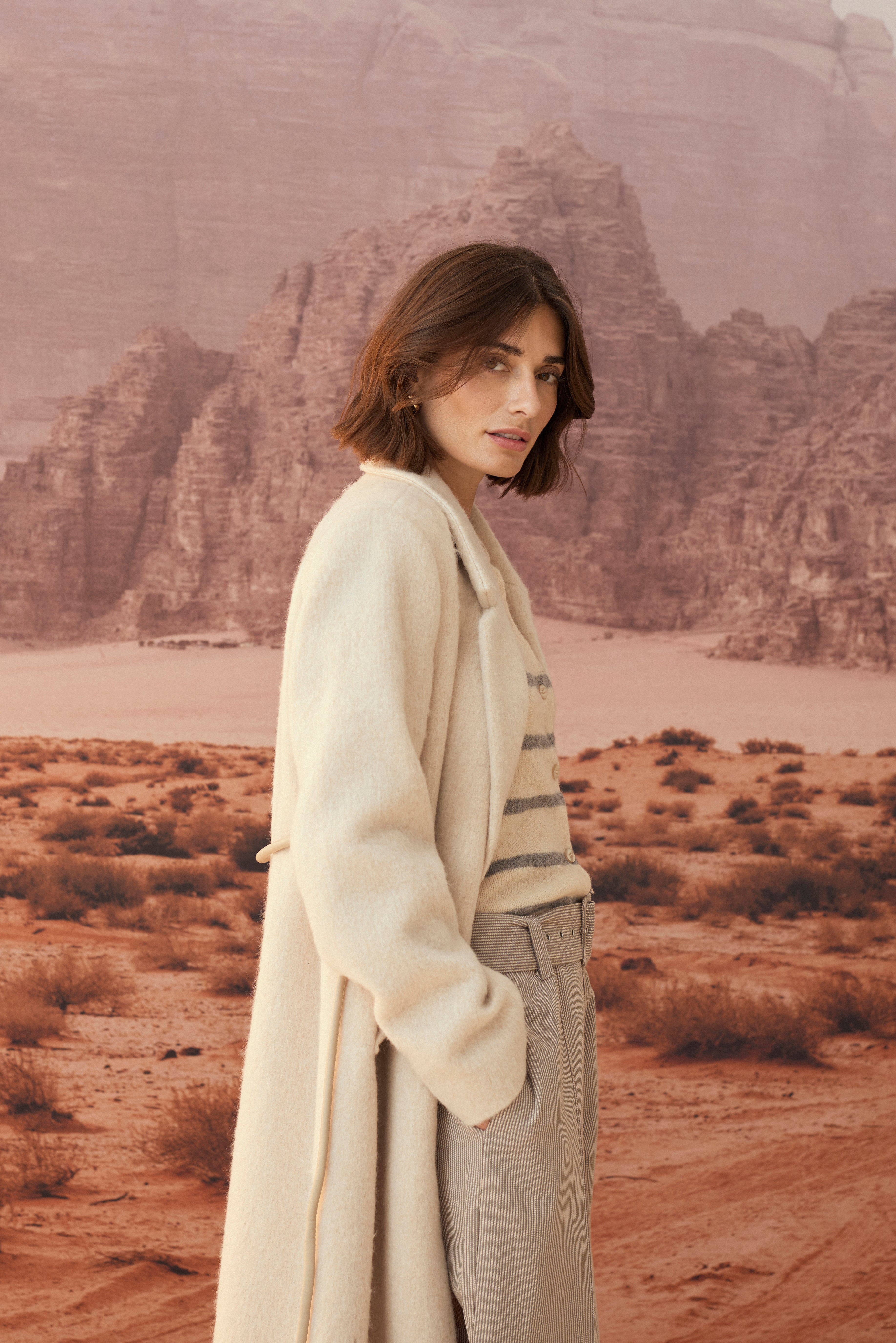 Belma Coat in Oyster Gray