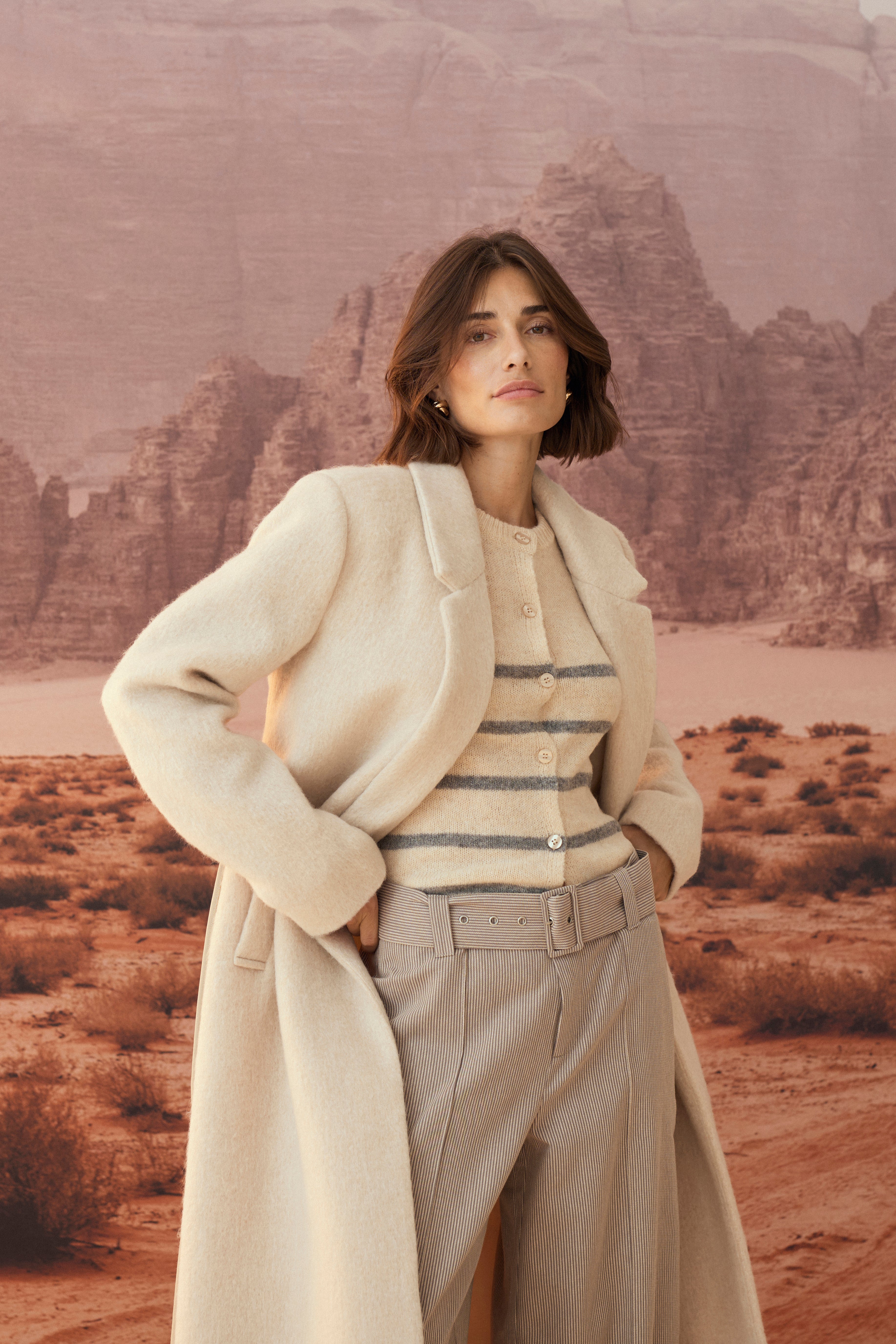 Belma Coat in Oyster Gray