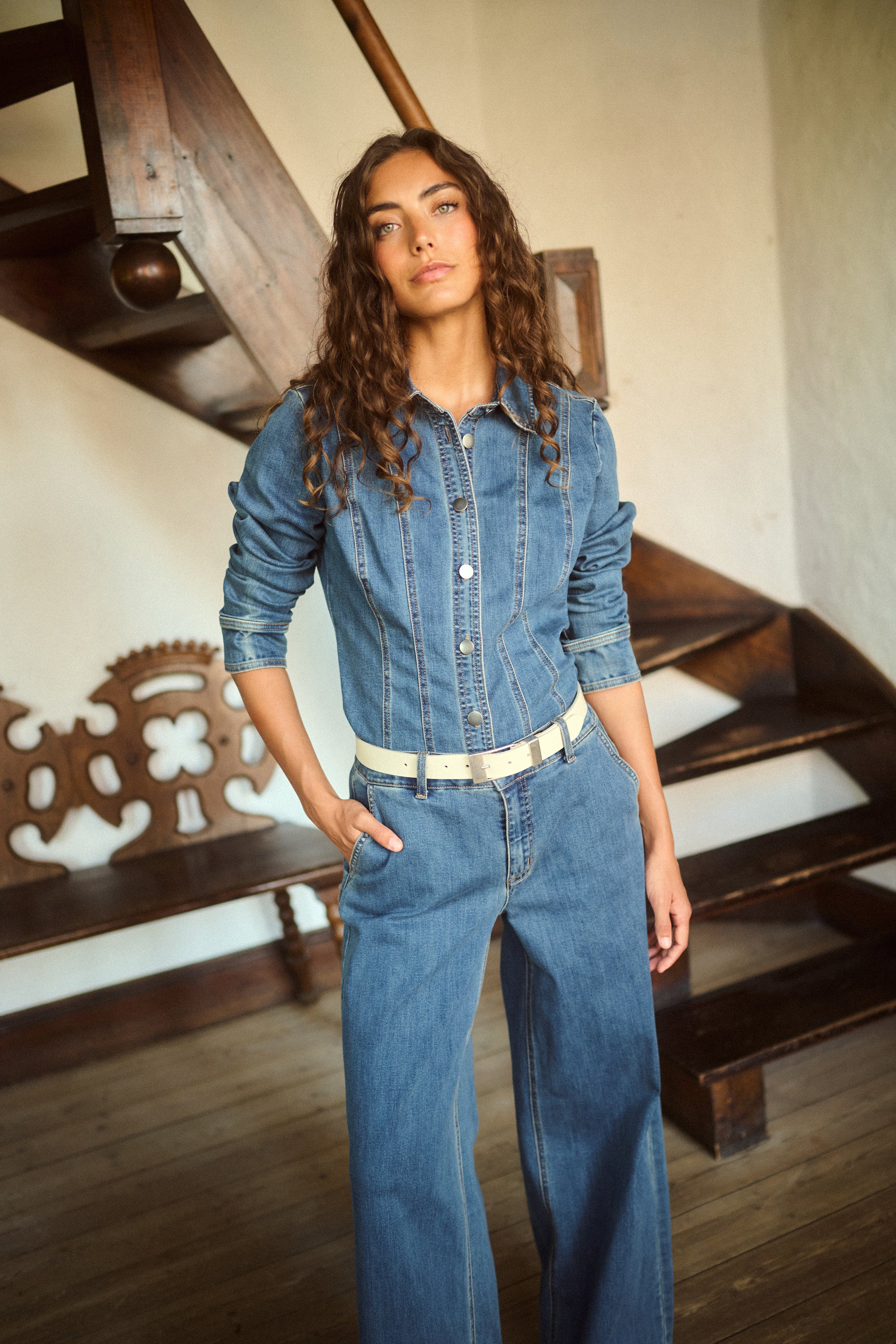 Bobbie Denim Shirt in Vintage Blue Wash