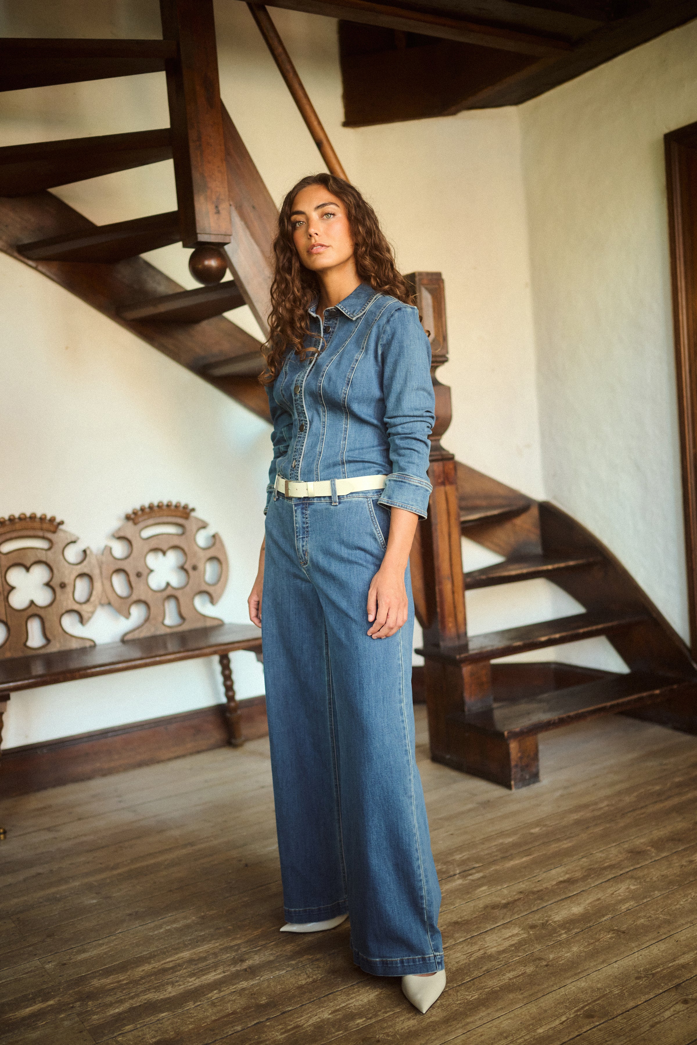 Bobbie Denim Shirt in Vintage Blue Wash