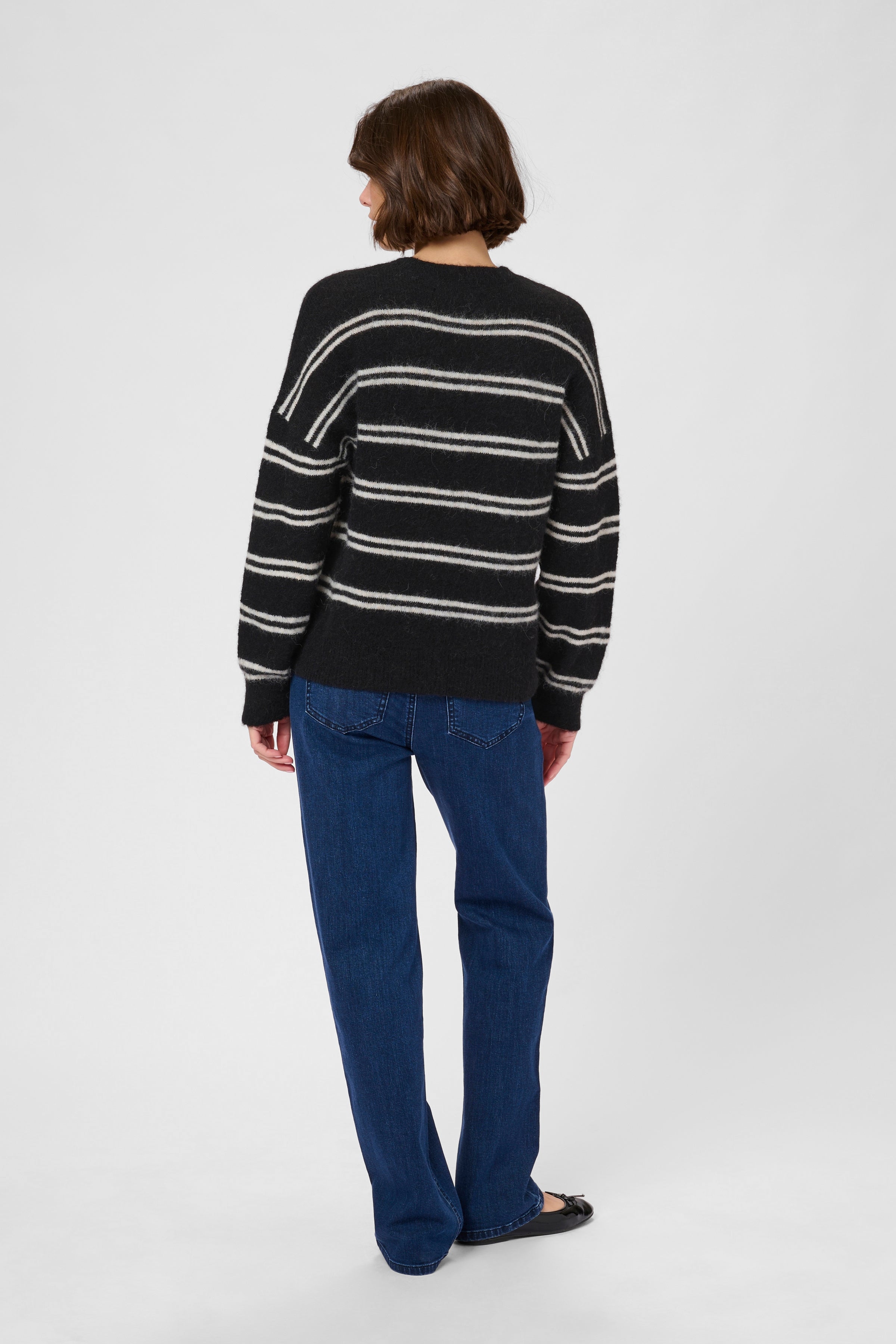 Berni Cacheia Pullover in Black/Whitecap