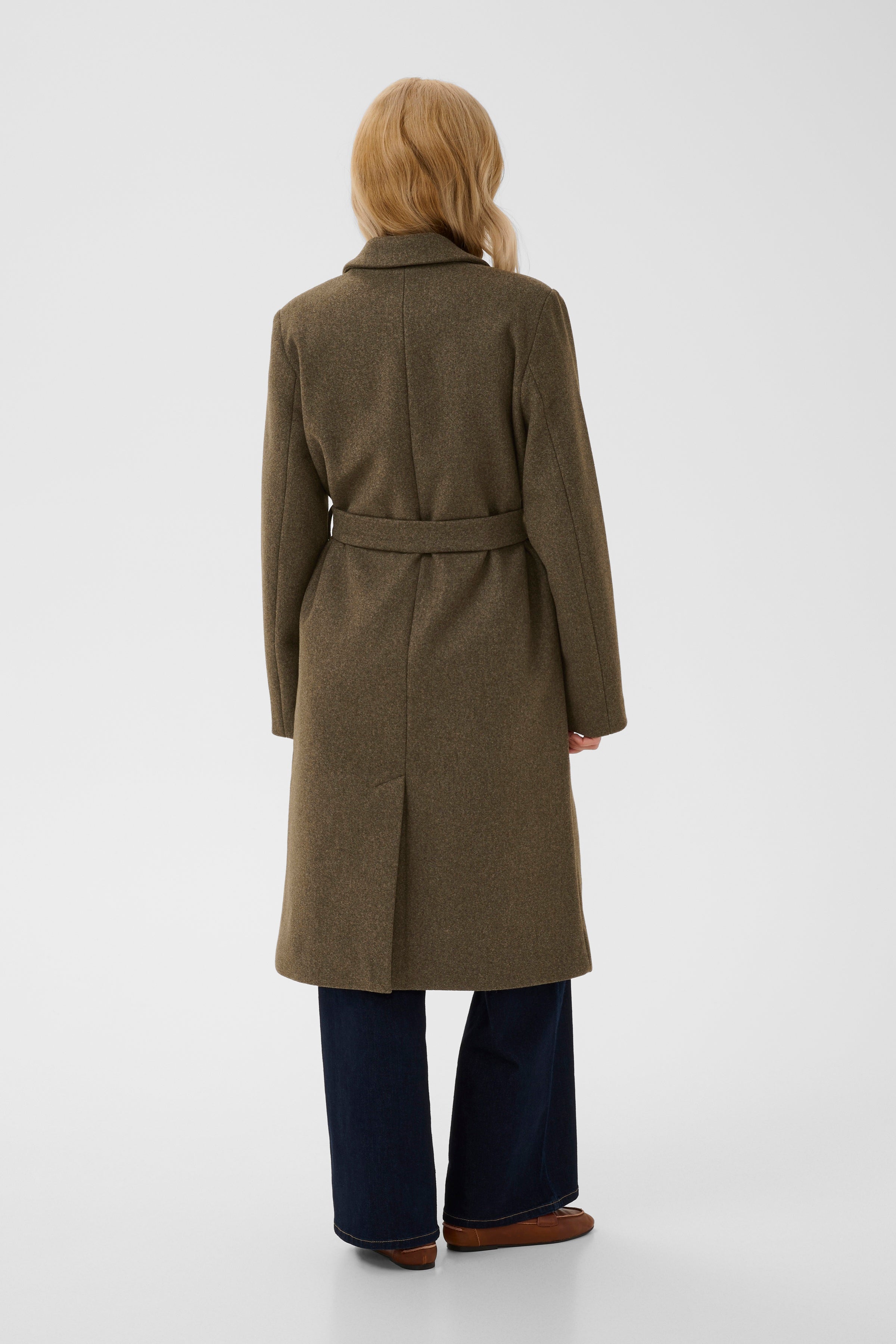 Palona Coat in Olive Night Melange