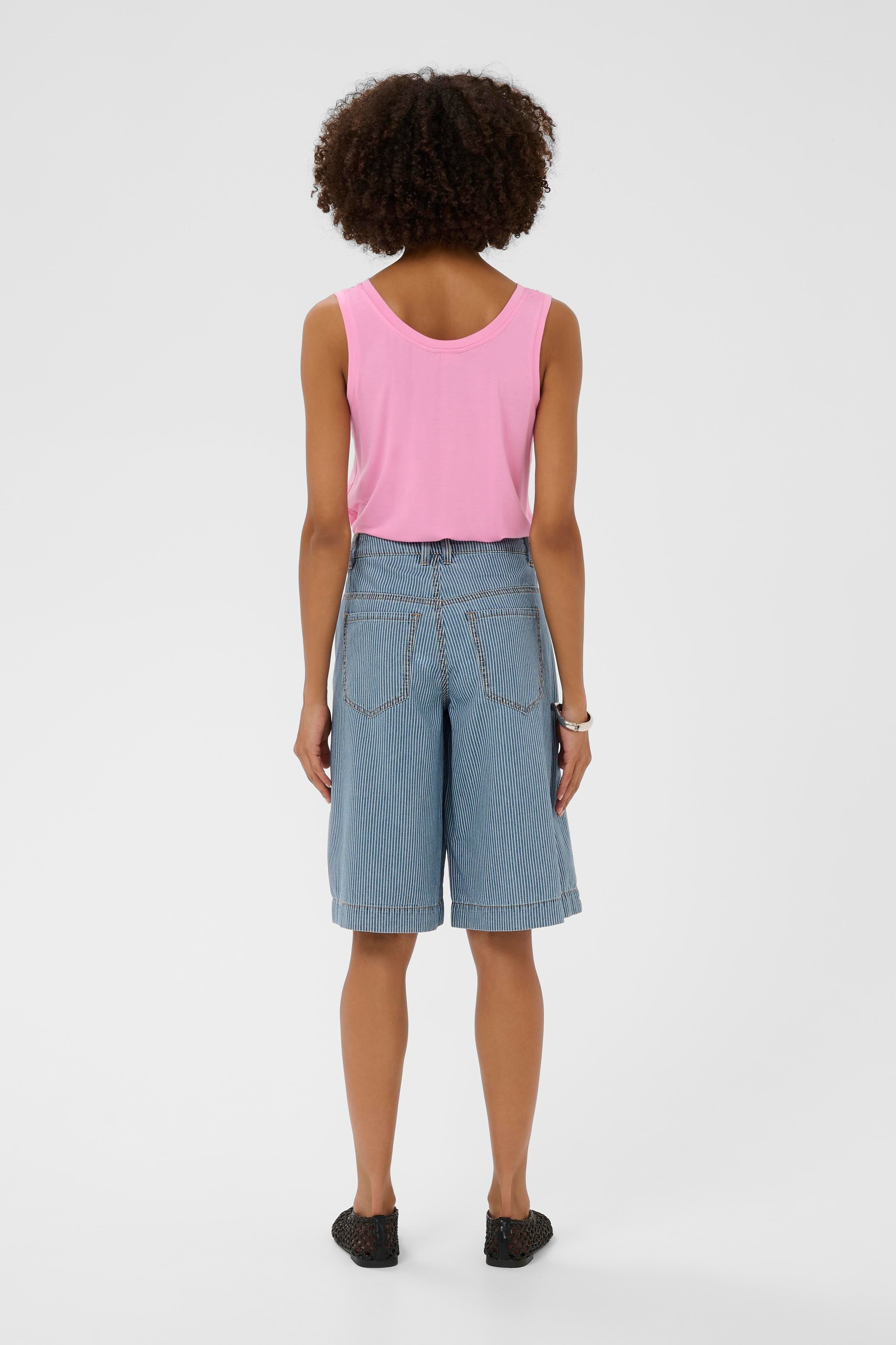 Ayna City Shorts in Blue/White Stripe