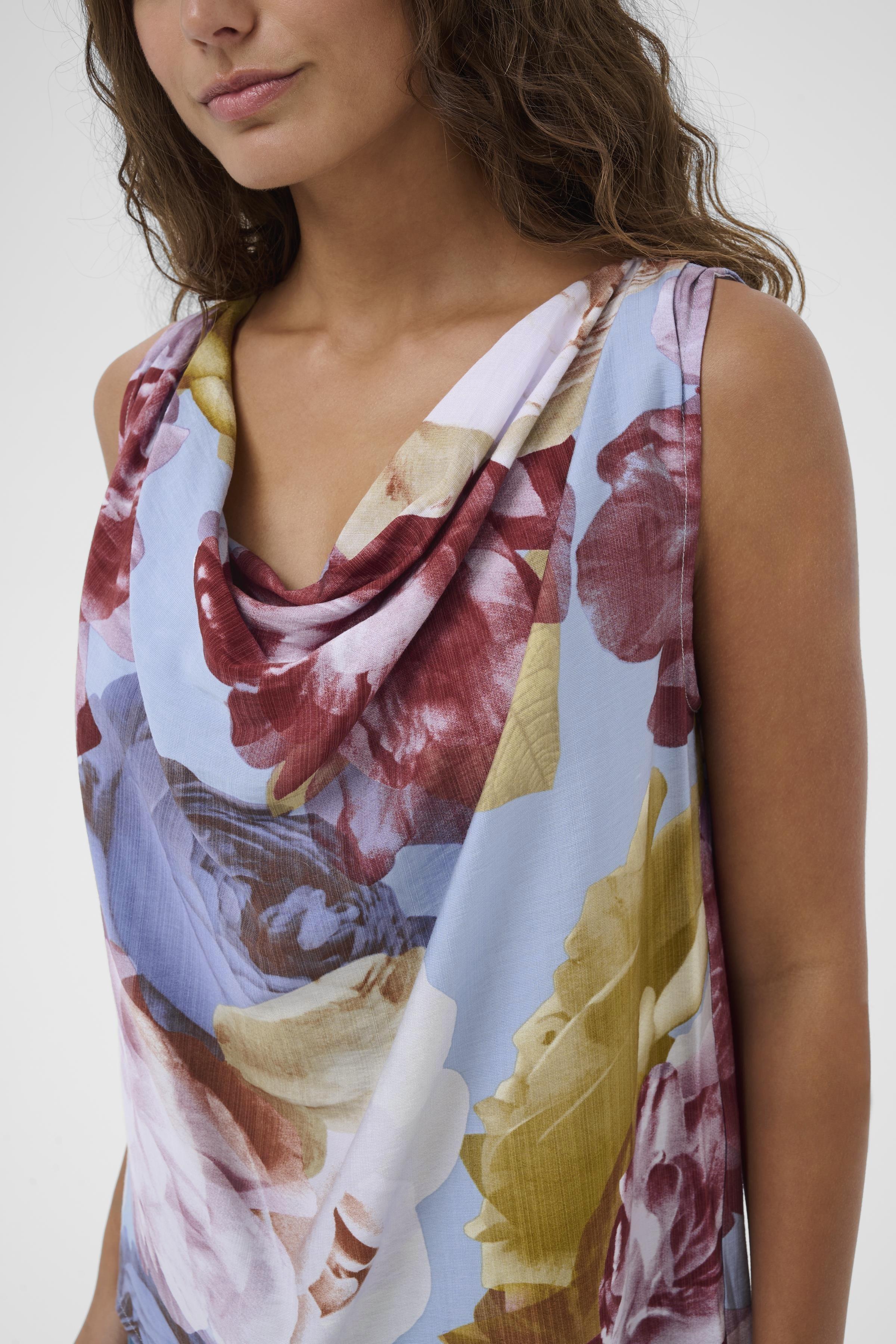 Magna Greece Top in Blue//Pink/Yellow Flower