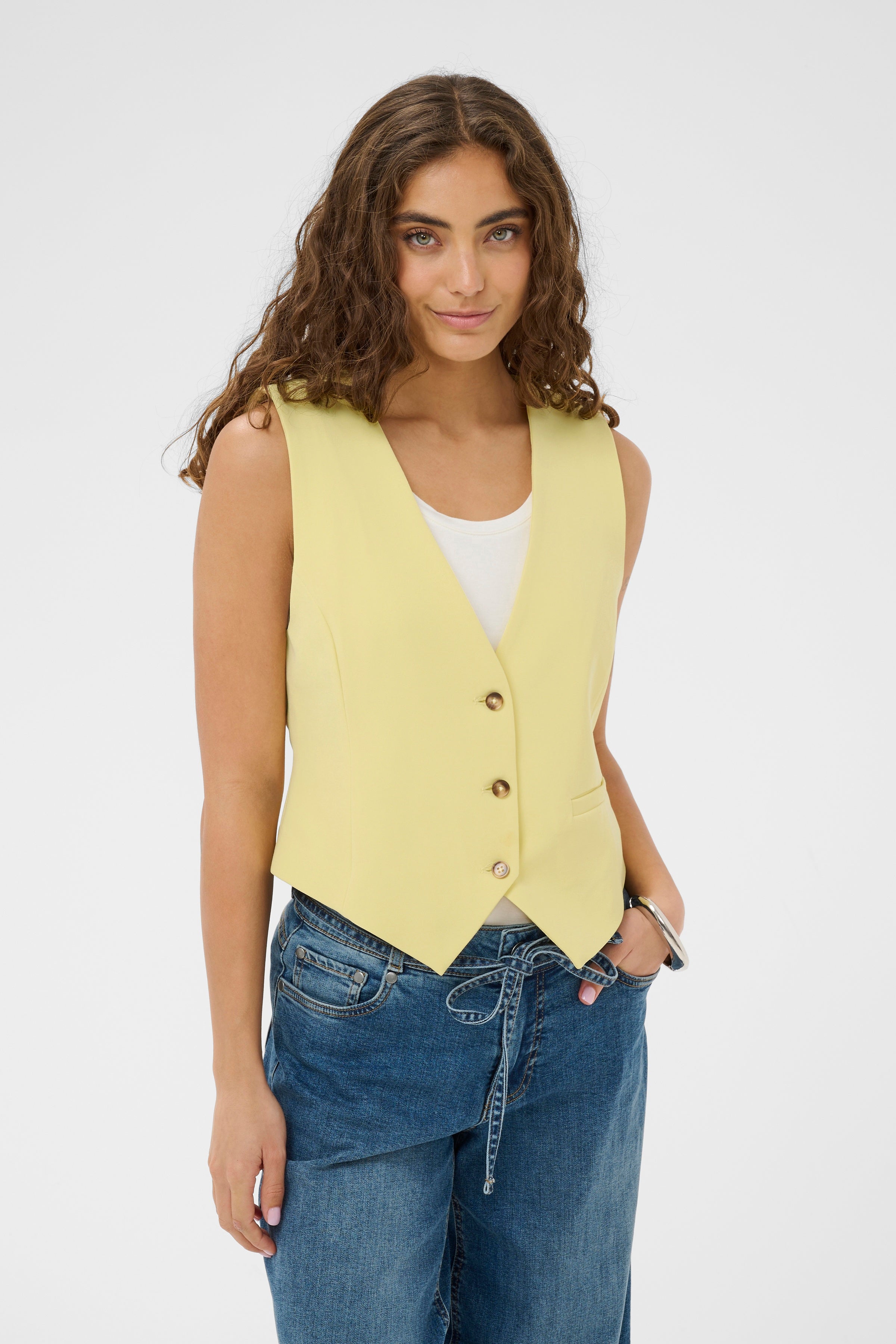 Nalina Clara Waistcoat in Lemon Meringue