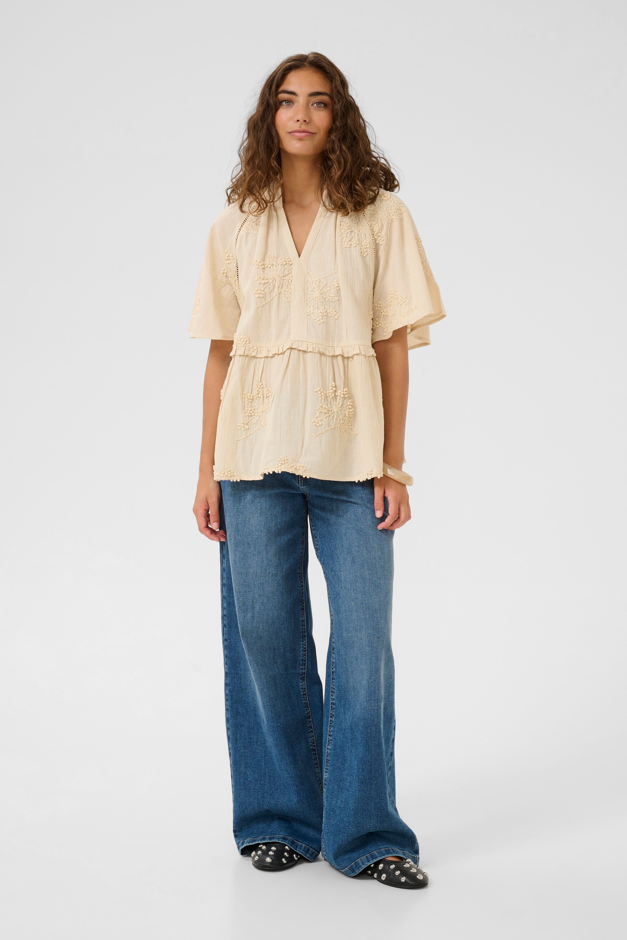 Jalia Blouse in Oyster Grey